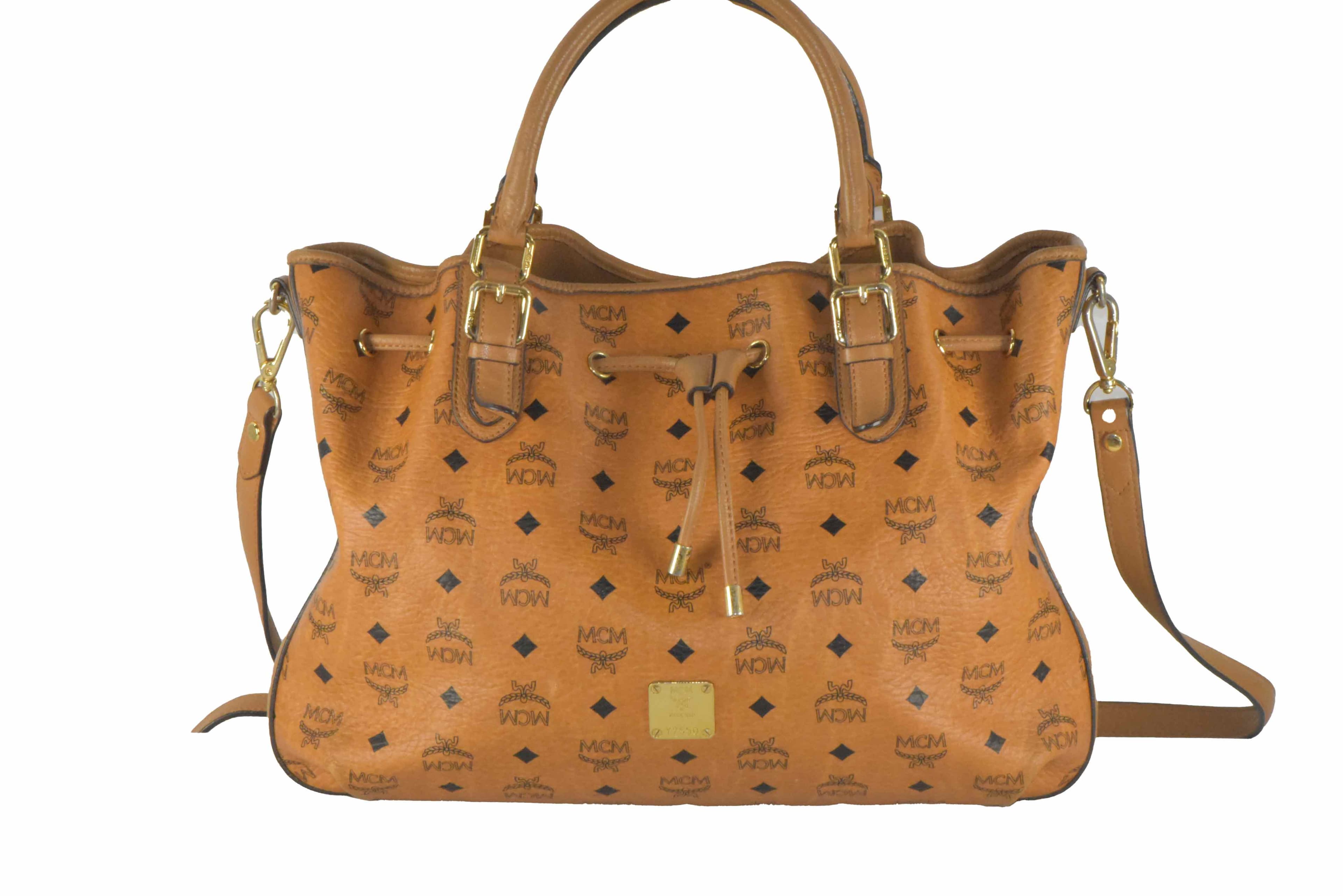 ✅MCM TASCHE SCHULTERTASCHE HANDTASCHE CROSSBODY DRAWSTRING 2489