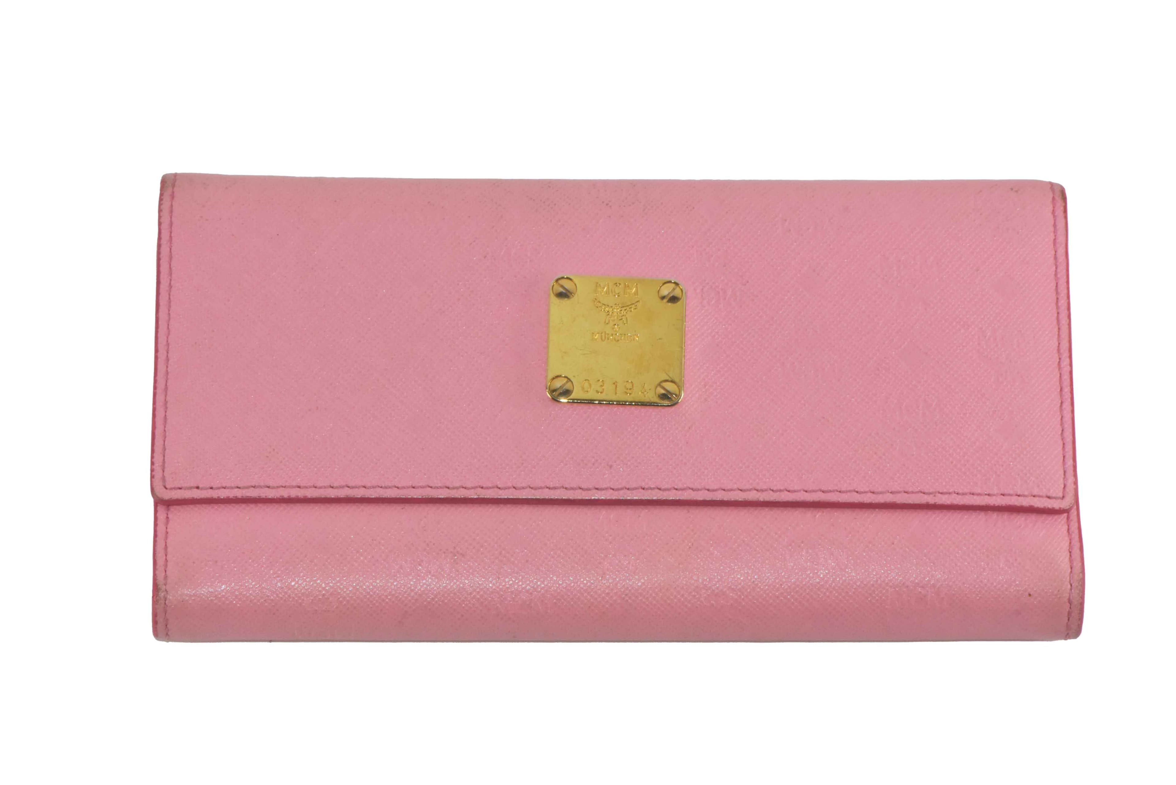 ✅MCM PORTEMONNAIE GELDBEUTEL PORTMONEE GELDBÖRSE ROSA 2110