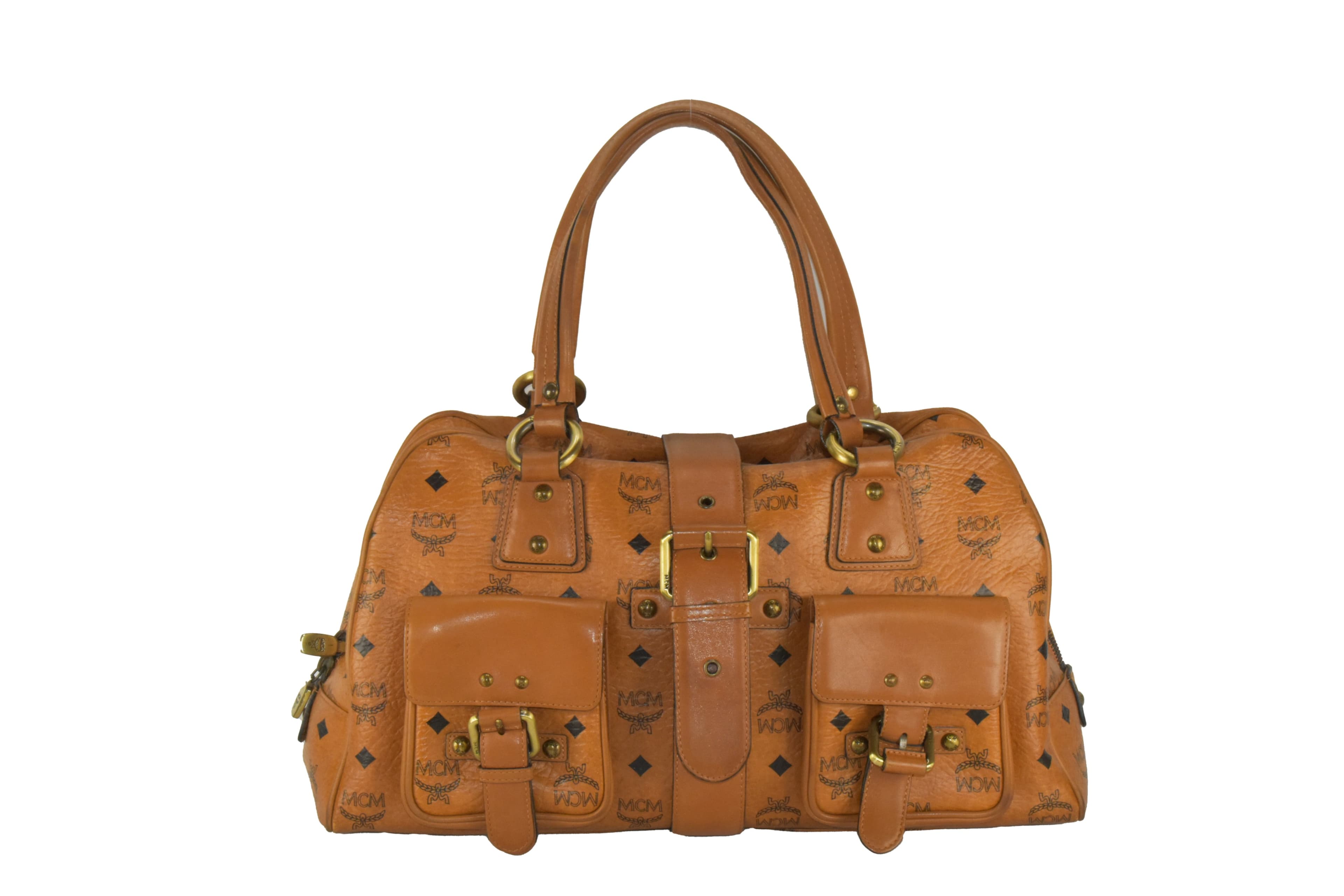 MCM HANDTASCHE LEDERTASCHE SCHULTERTASCHE LEDER COGNAC 2639