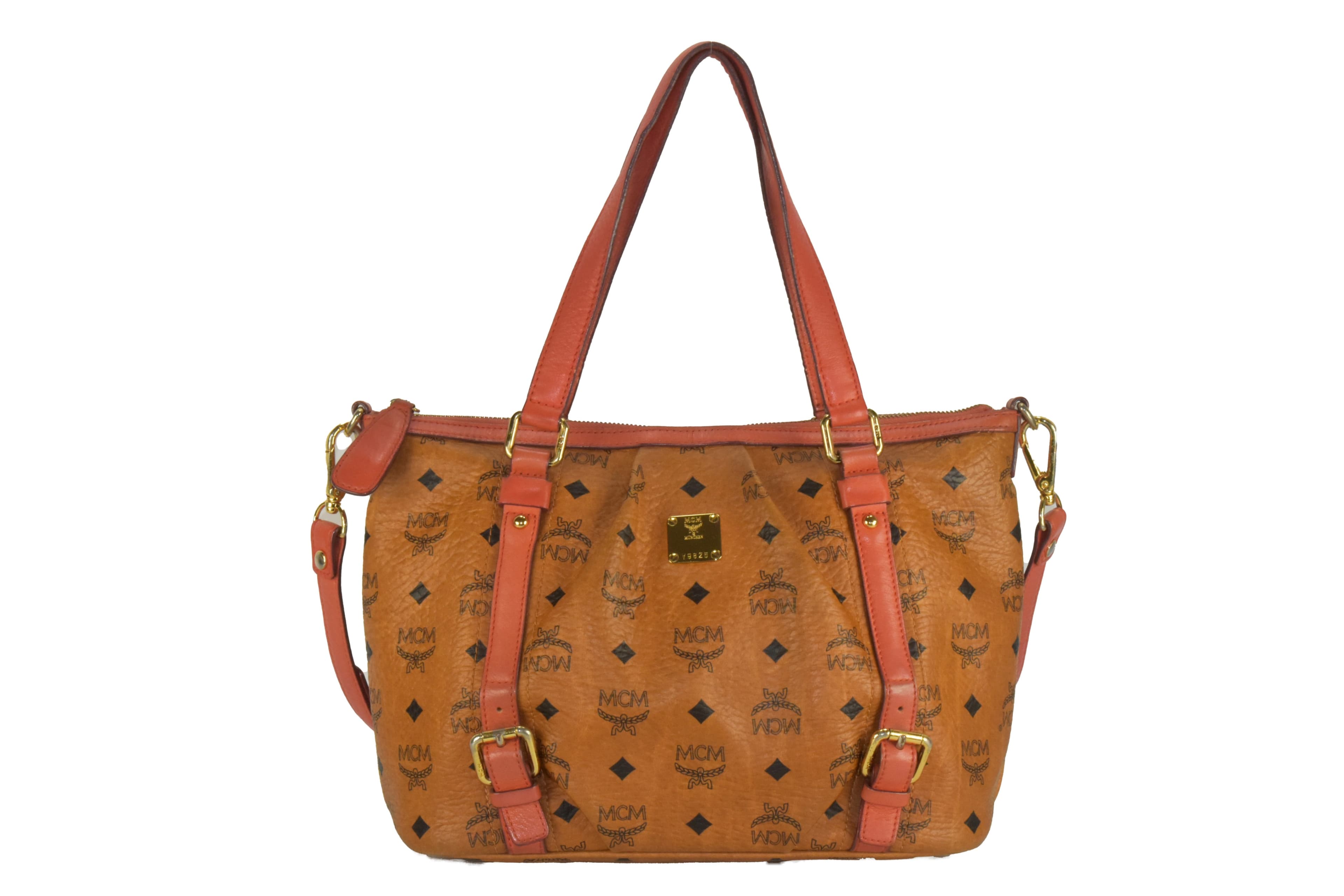 ✅MCM SCHULTERTASCHE HANDTASCHE LEDERTASCHE CROSSBODY COGNAC 2656