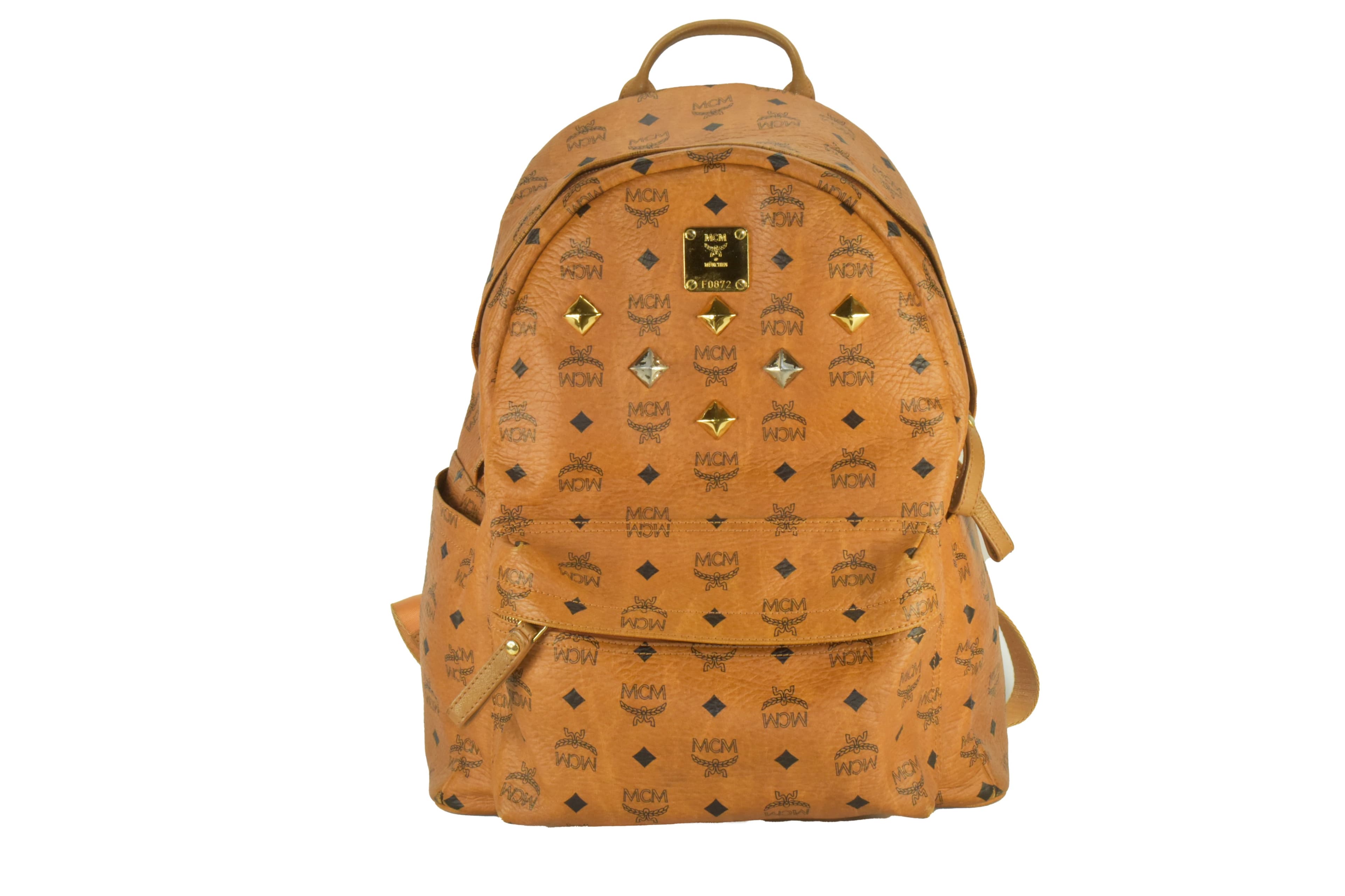 ✅MCM RUCKSACK TASCHE LEDERTASCHE LEDERRUCKSACK LEDER COGNAC 2697