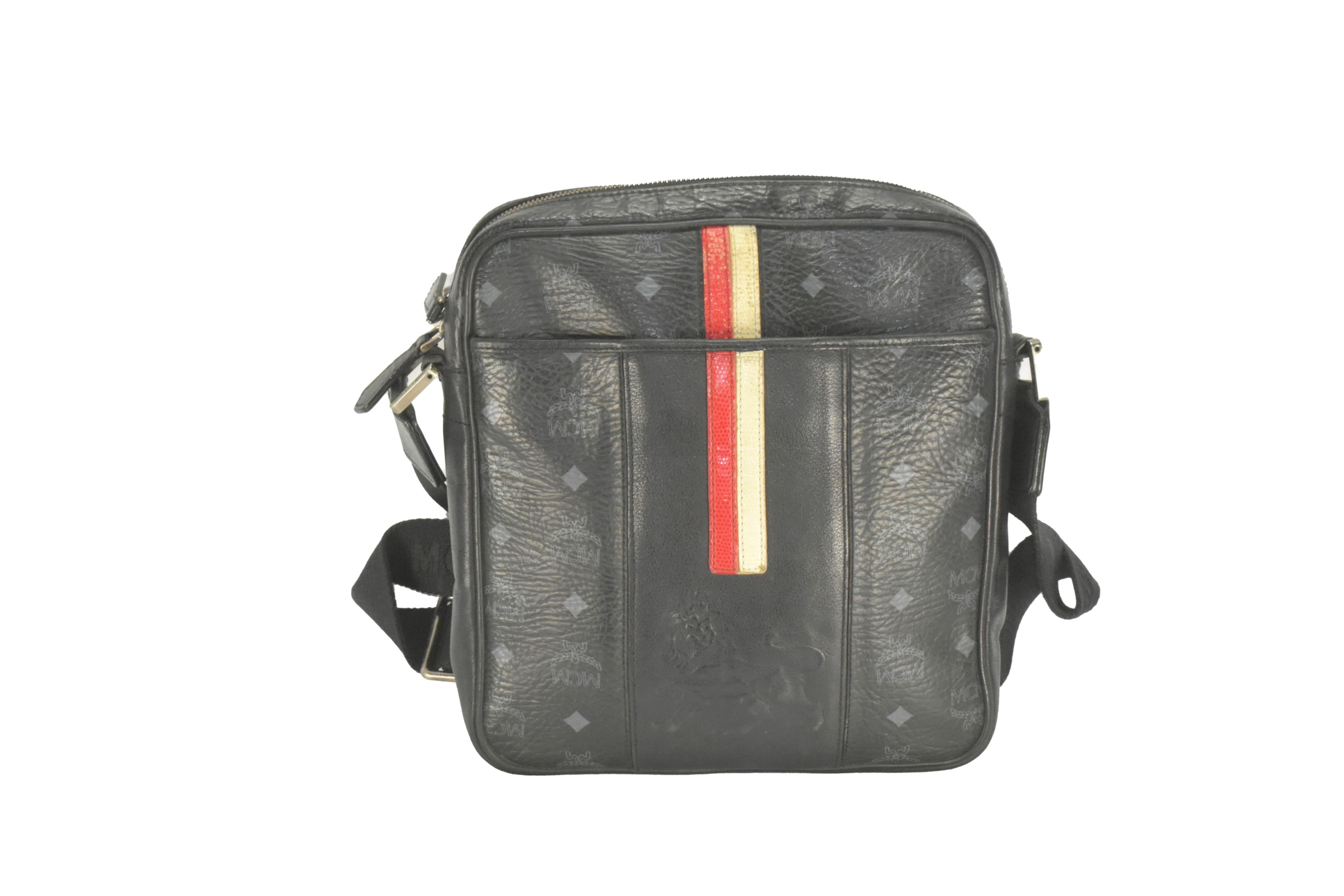 ✅MCM MESSENGER TASCHE AKTENTASCHE UMHÄNGETASCHE SCHWARZ 2758