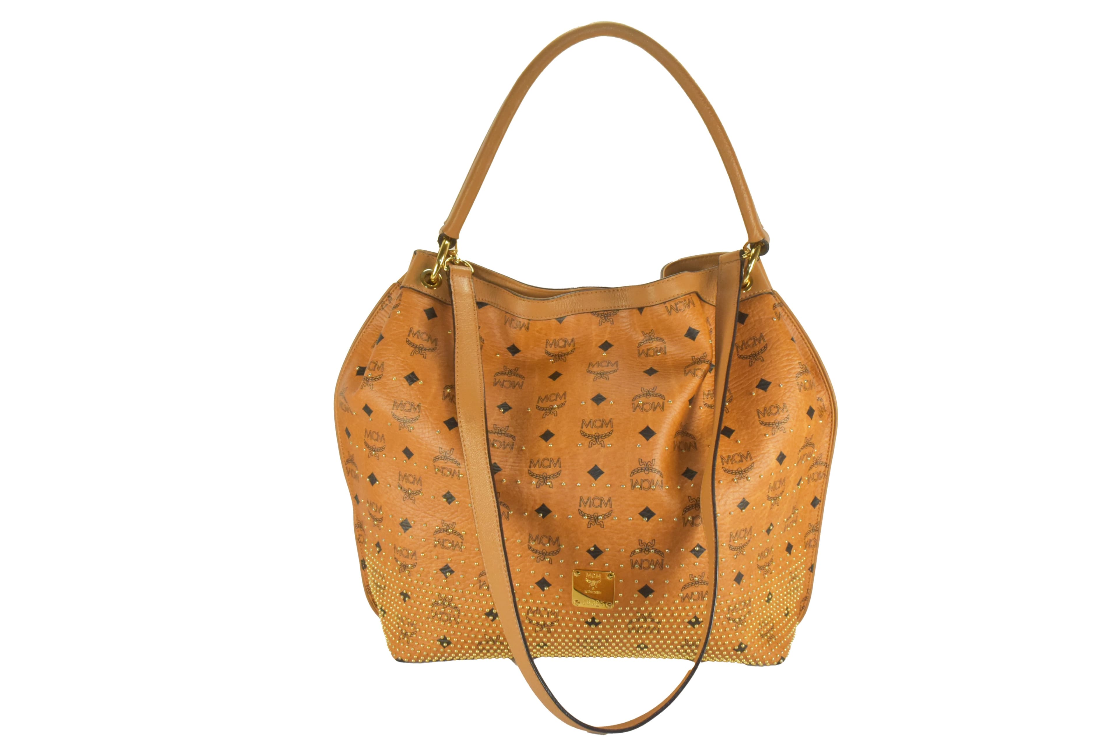 MCM SCHULTERTASCHE UMHÄNGETASCHE CROSSBODY COGNAC 2814