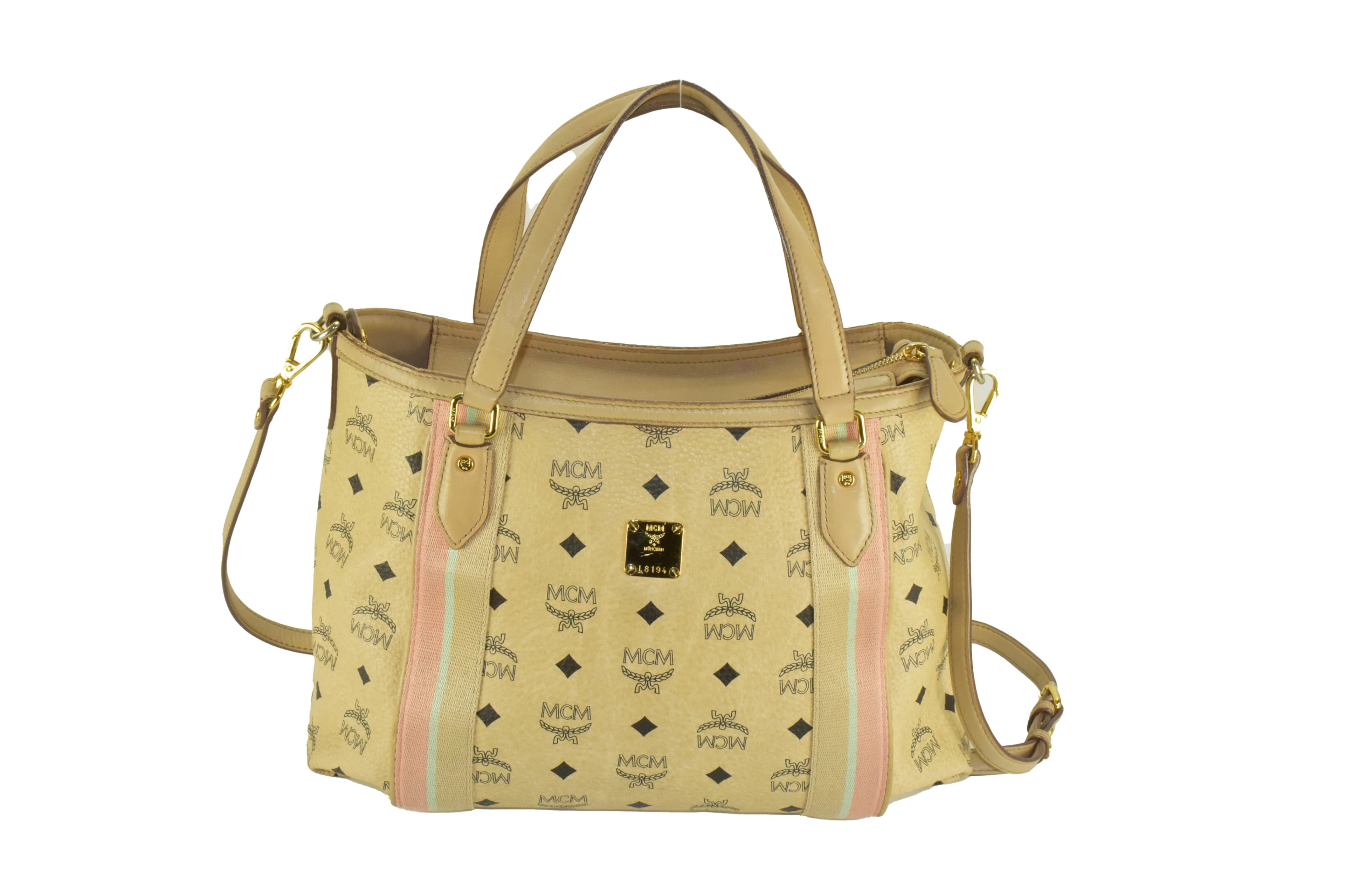 MCM SCHULTERTASCHE UMHÄNGETASCHE TASCHE CROSSBODY BEIGE 2819