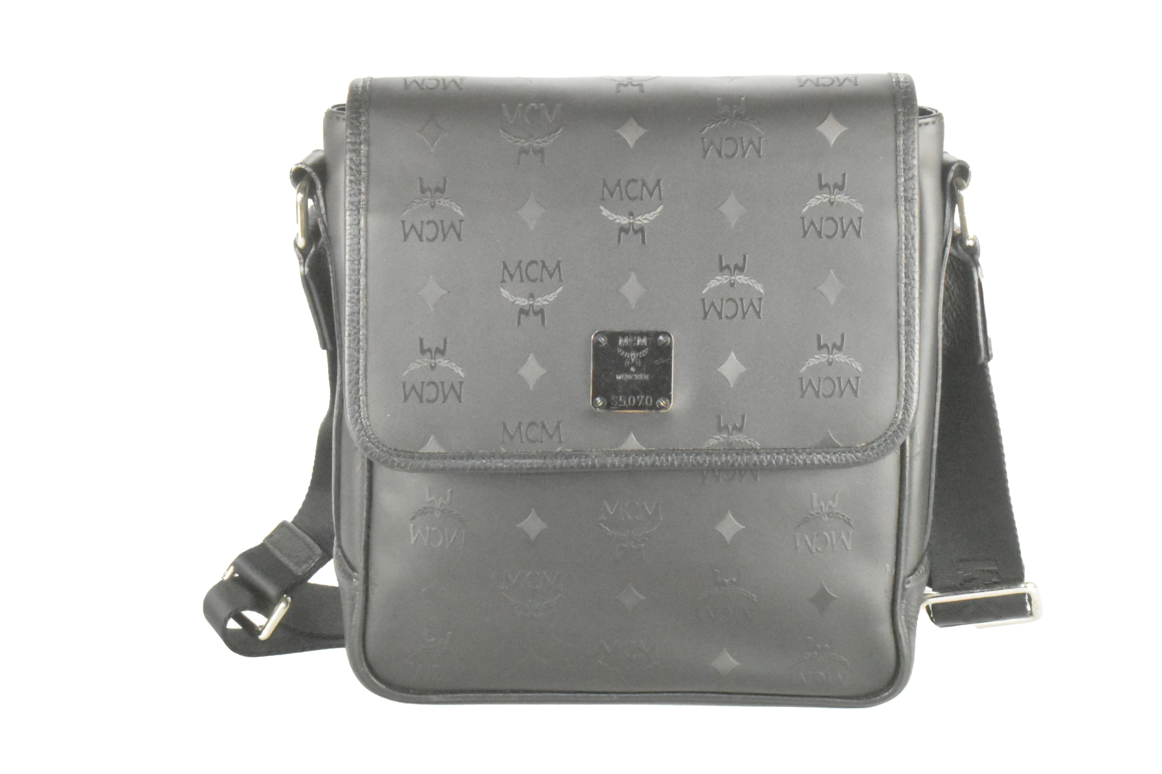 ✅MCM MESSENGER TASCHE AKTENTASCHE UMHÄNGETASCHE SCHWARZ 2946