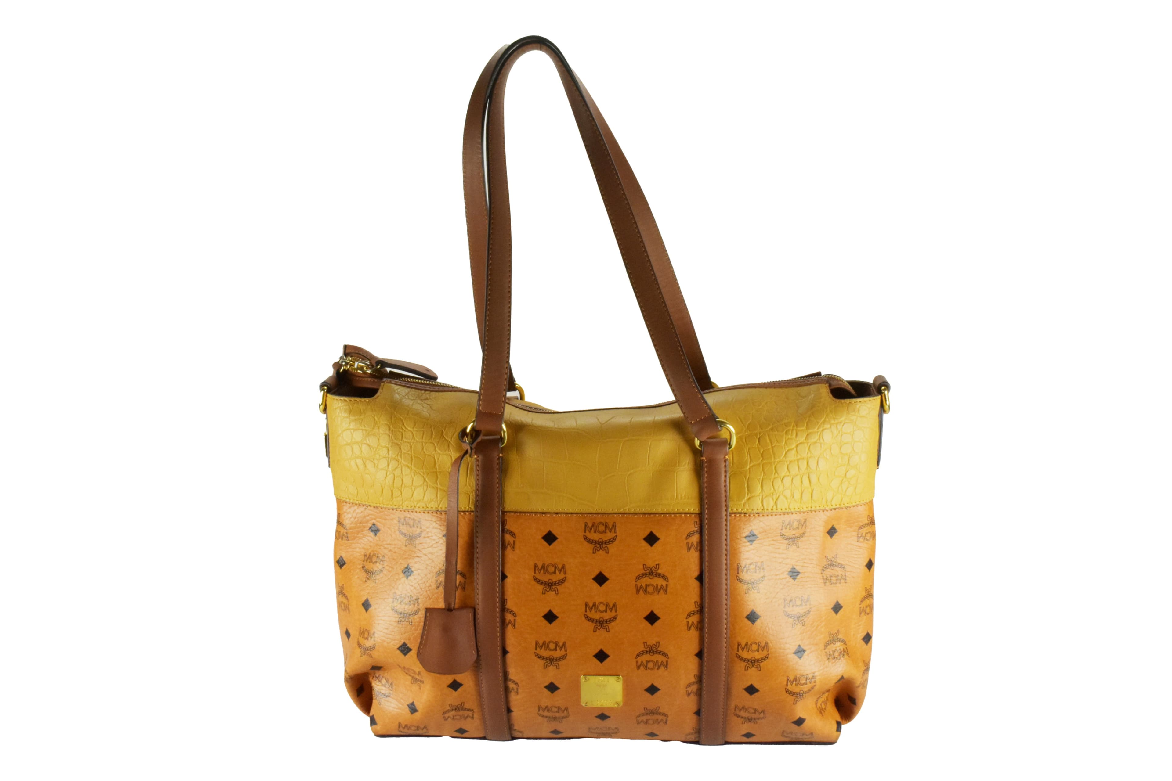✅MCM SCHULTERTASCHE HANDTASCHE TASCHE CROSSBODY XXL COGNAC 2981