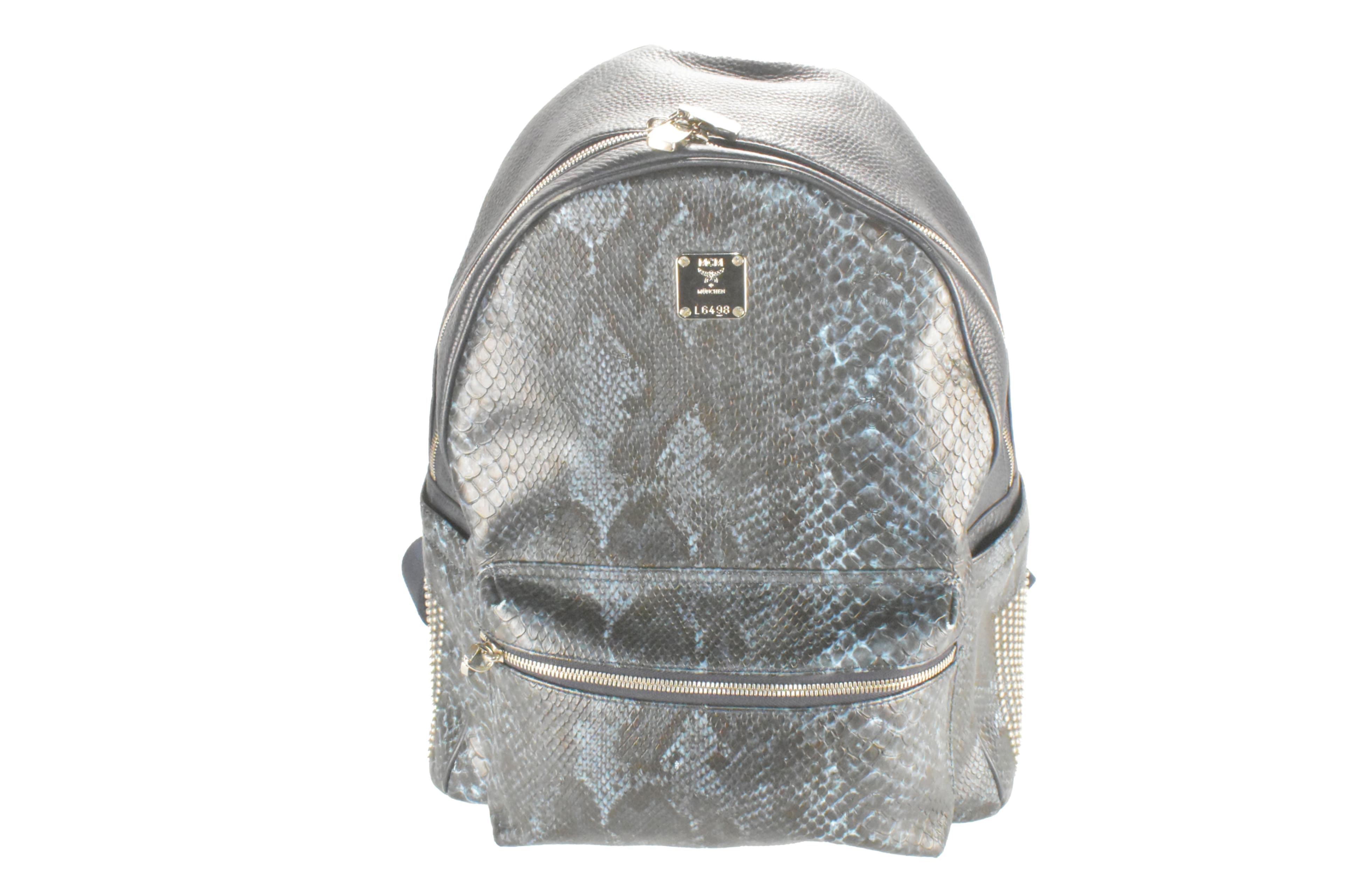 ✅MCM RUCKSACK TASCHE LEDERTASCHE LEDERRUCKSACK SCHWARZ 3049