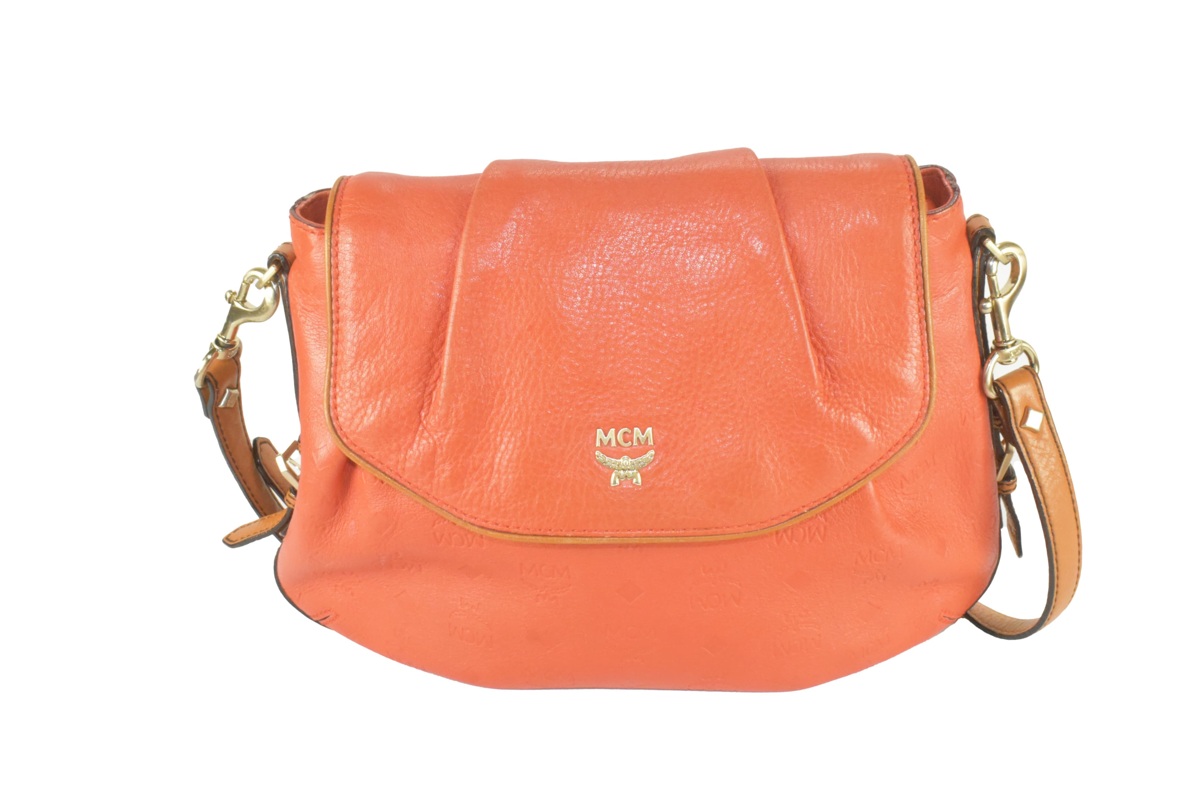 ✅MCM SCHULTERTASCHE vintmarket-de LEDERTASCHE CROSSBODY ROT 3187
