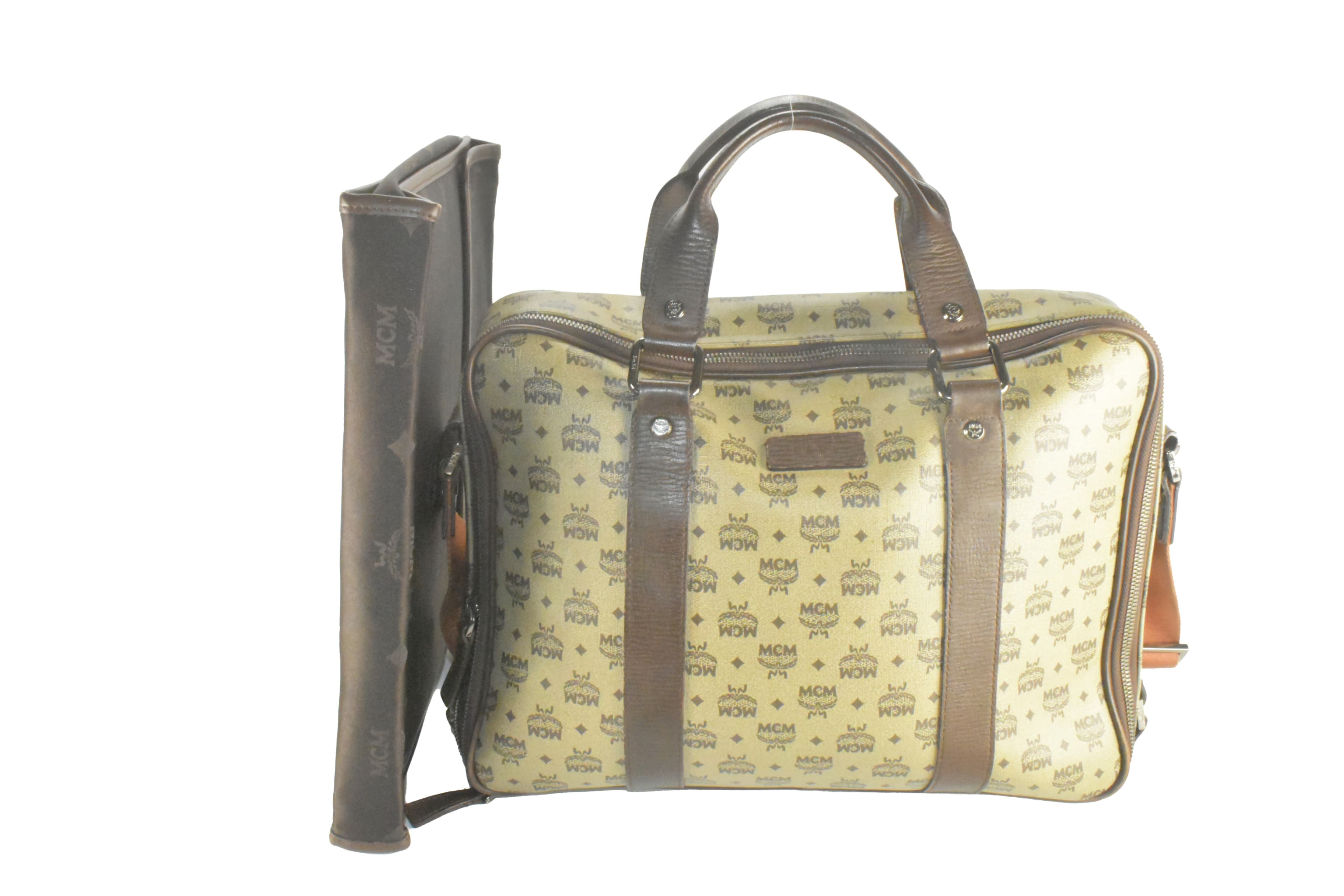 MCM AKTENTASCHE vintmarket.de HANDTASCHE SCHULTERTASCHE GRÜN 3295