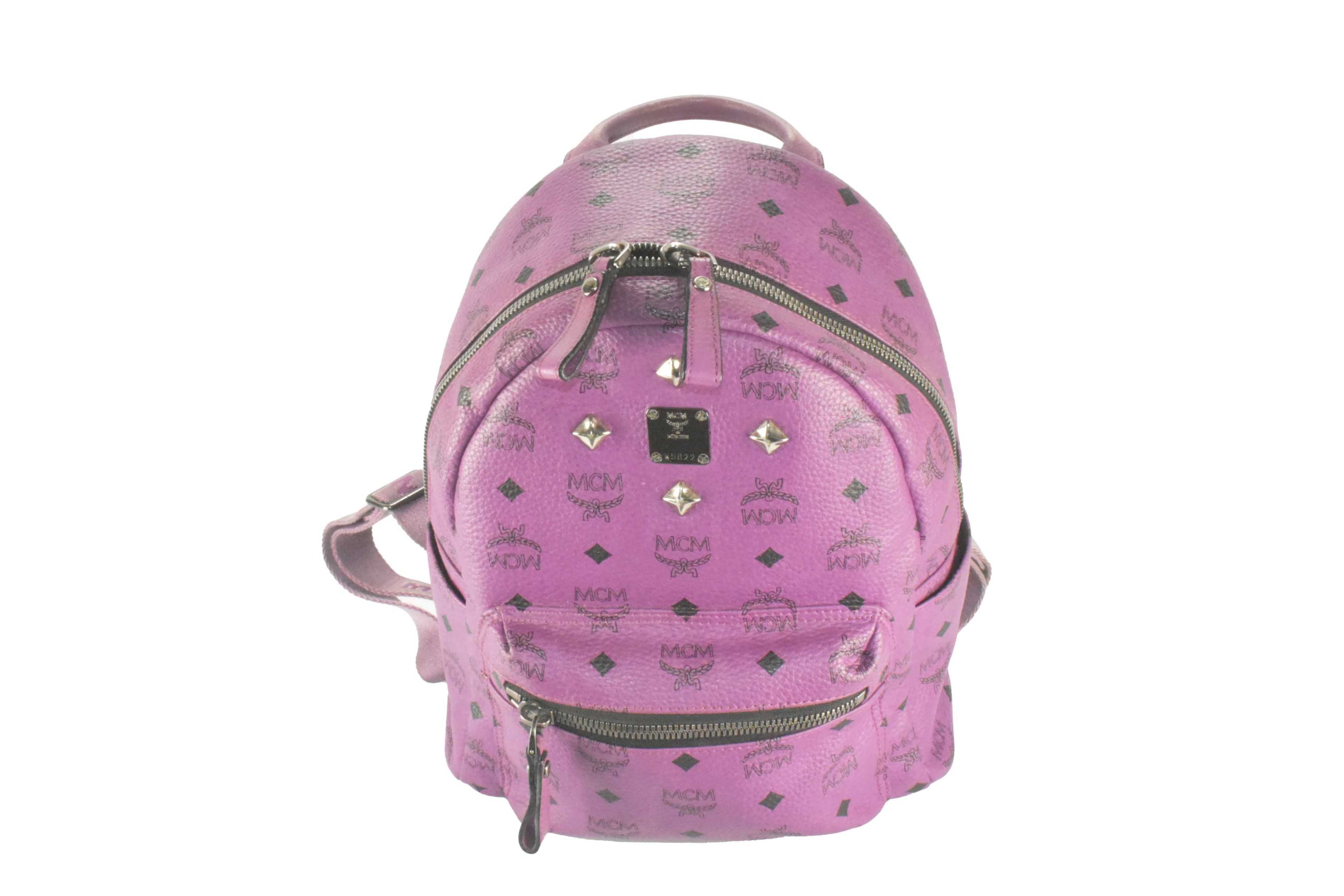 MCM DAMEN RUCKSACK vintmarkert.de LILA TASCHE LEDERRUCKSACK 3309