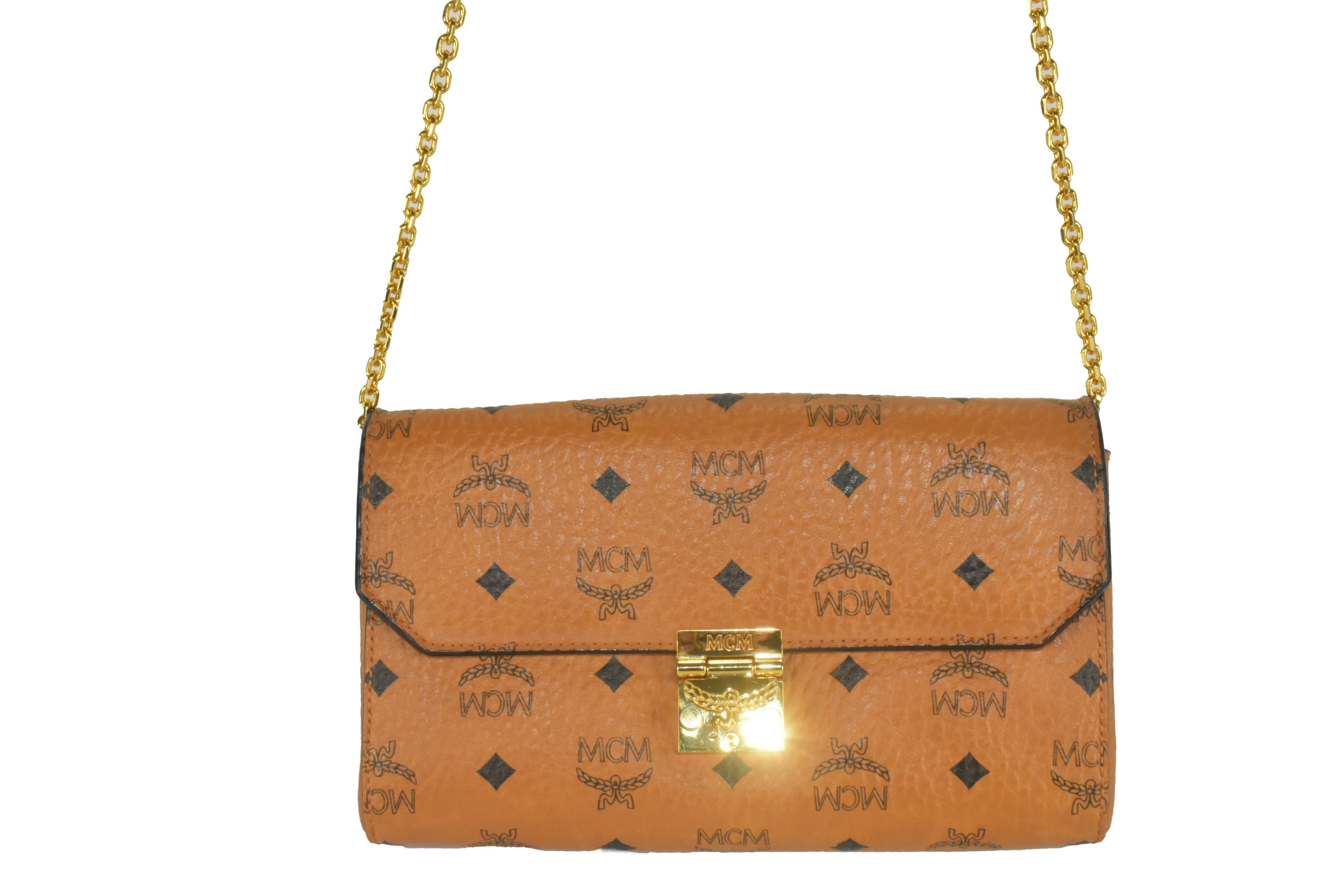 MCM SCHULTERTASCHE vintmarket.de Modell: Millie COGNAC LEDER 3367