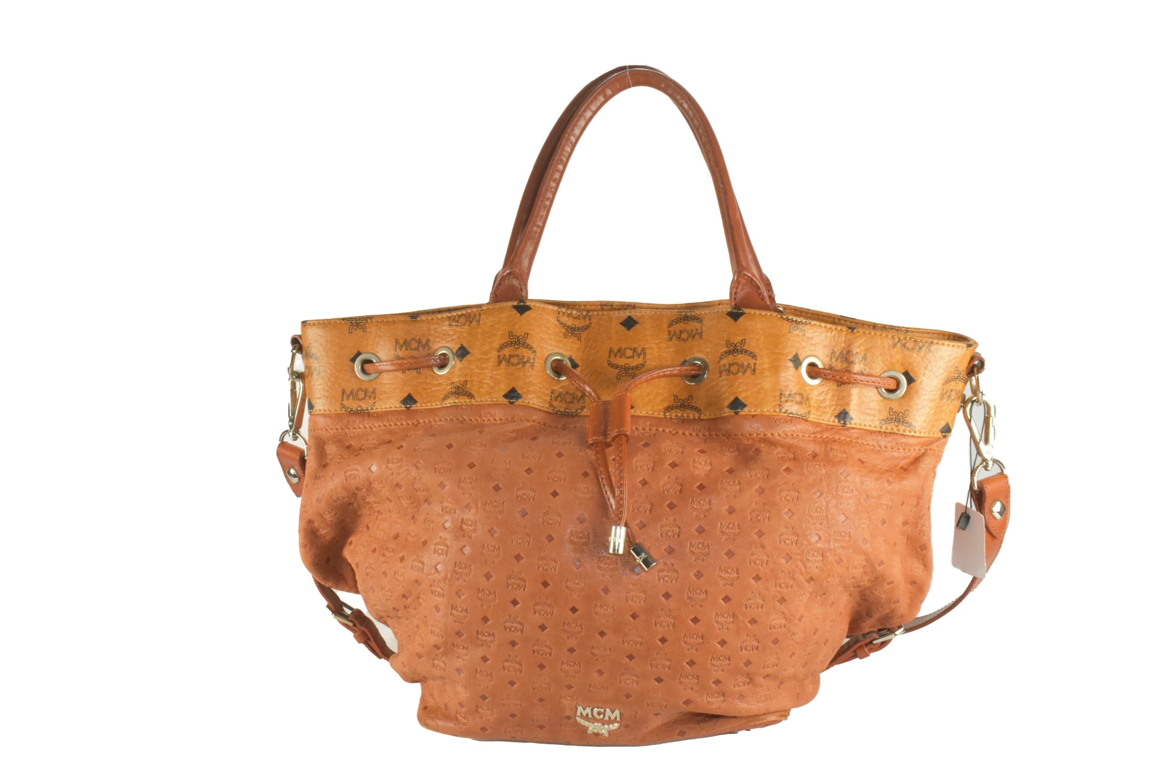 MCM SCHULTERTASCHE vintmarket.de BEUTELTASCHE TASCHE COGNAC1595