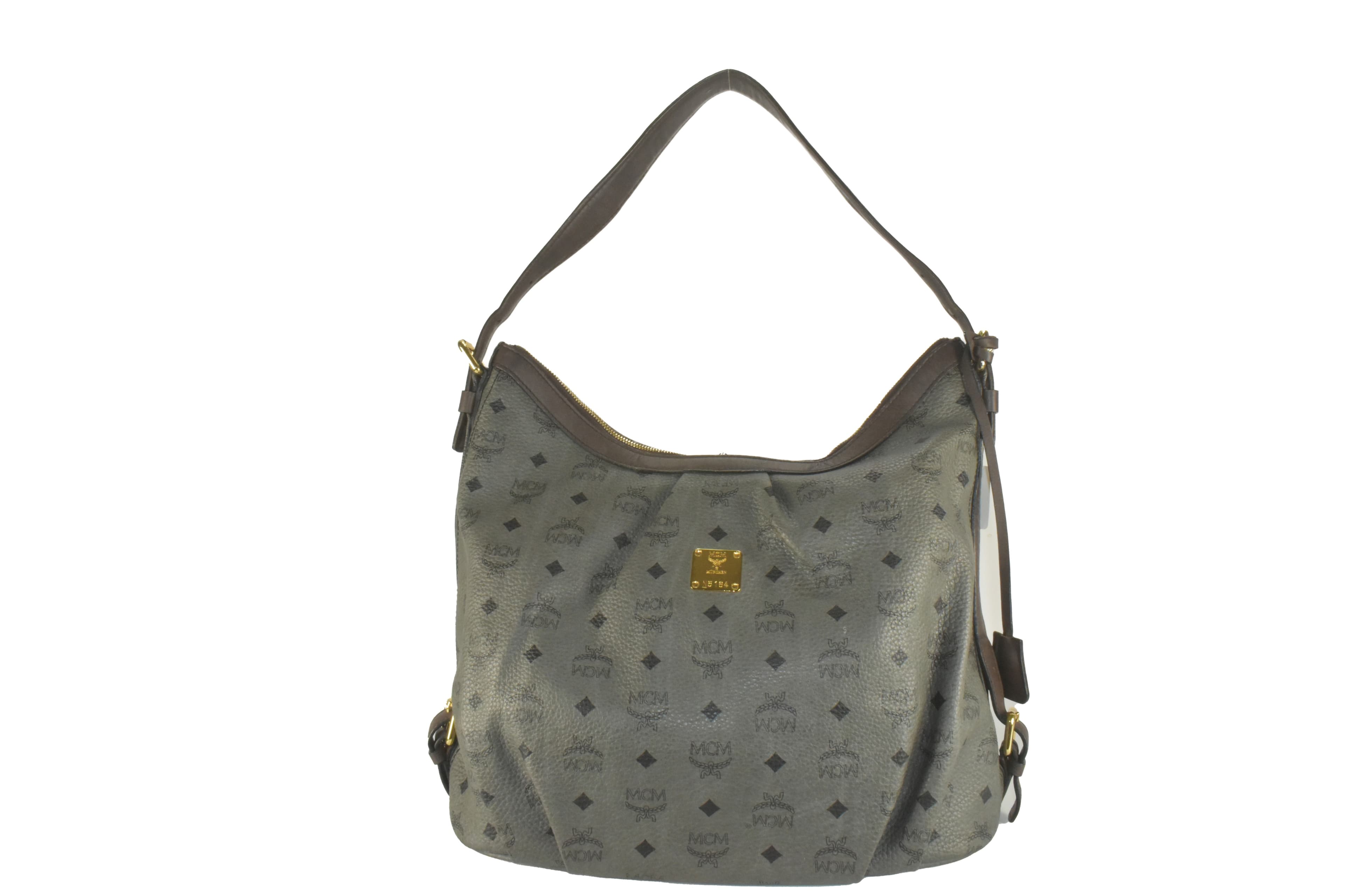 ✅MCM SCHULTERTASCHE HOBO GROß vintmarket.de TASCHE ANTHRAZIT 1643