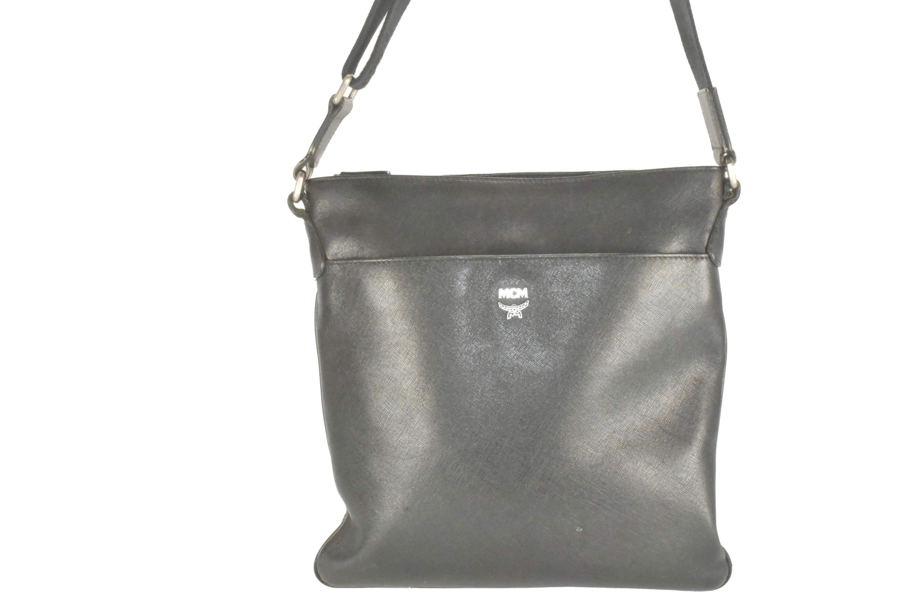 MCM SCHULTERTASCHE vintmarket.de LEDER CROSSBODY SCHWARZ 2319
