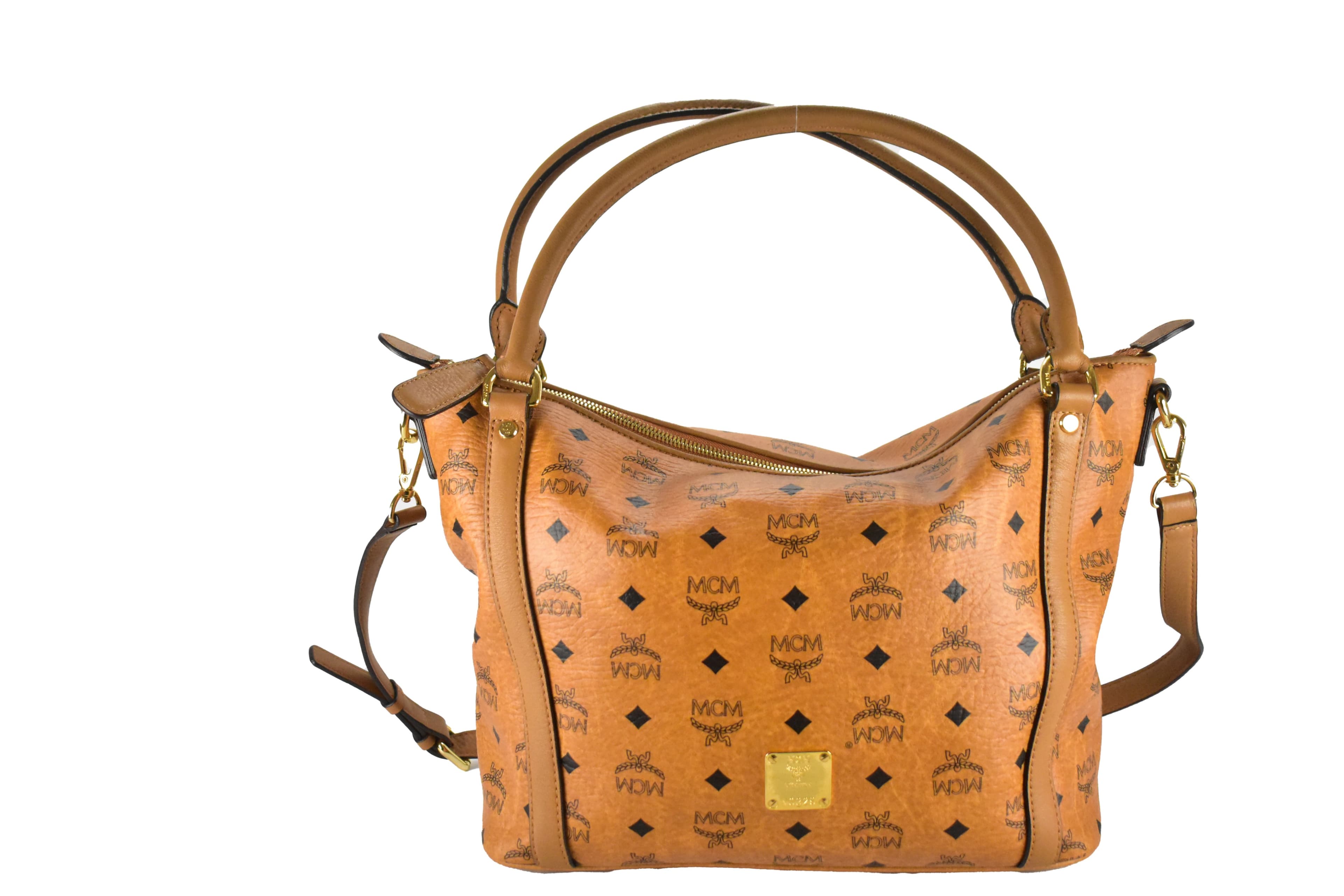 MCM SCHULTERTASCHE vintmarket.de UMHÄNGETASCHE COGNAC 3716