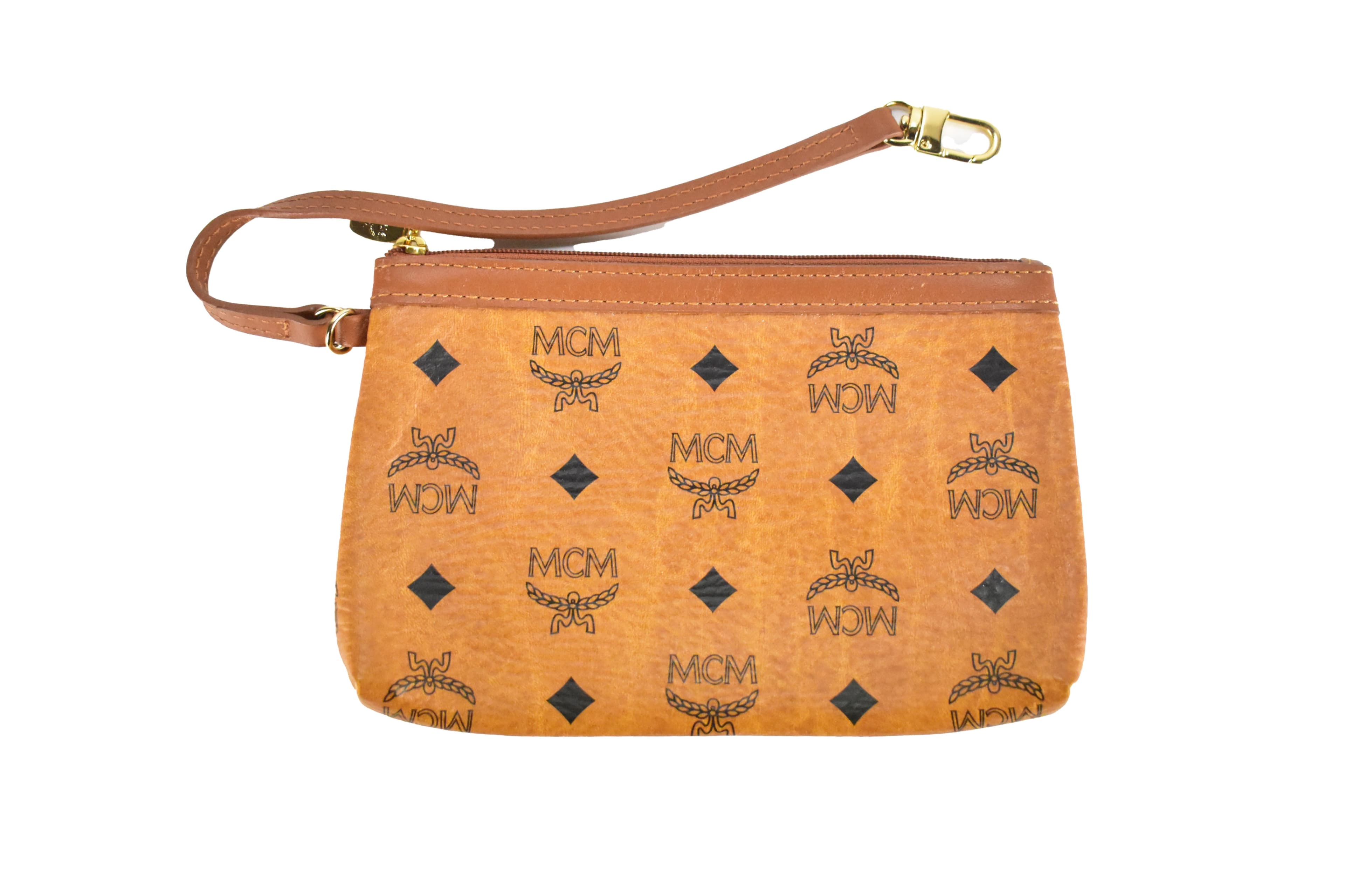 ✅MCM POUCH vintmarket.de POCHETTE POCHETE TASCHE COGNAC 2060