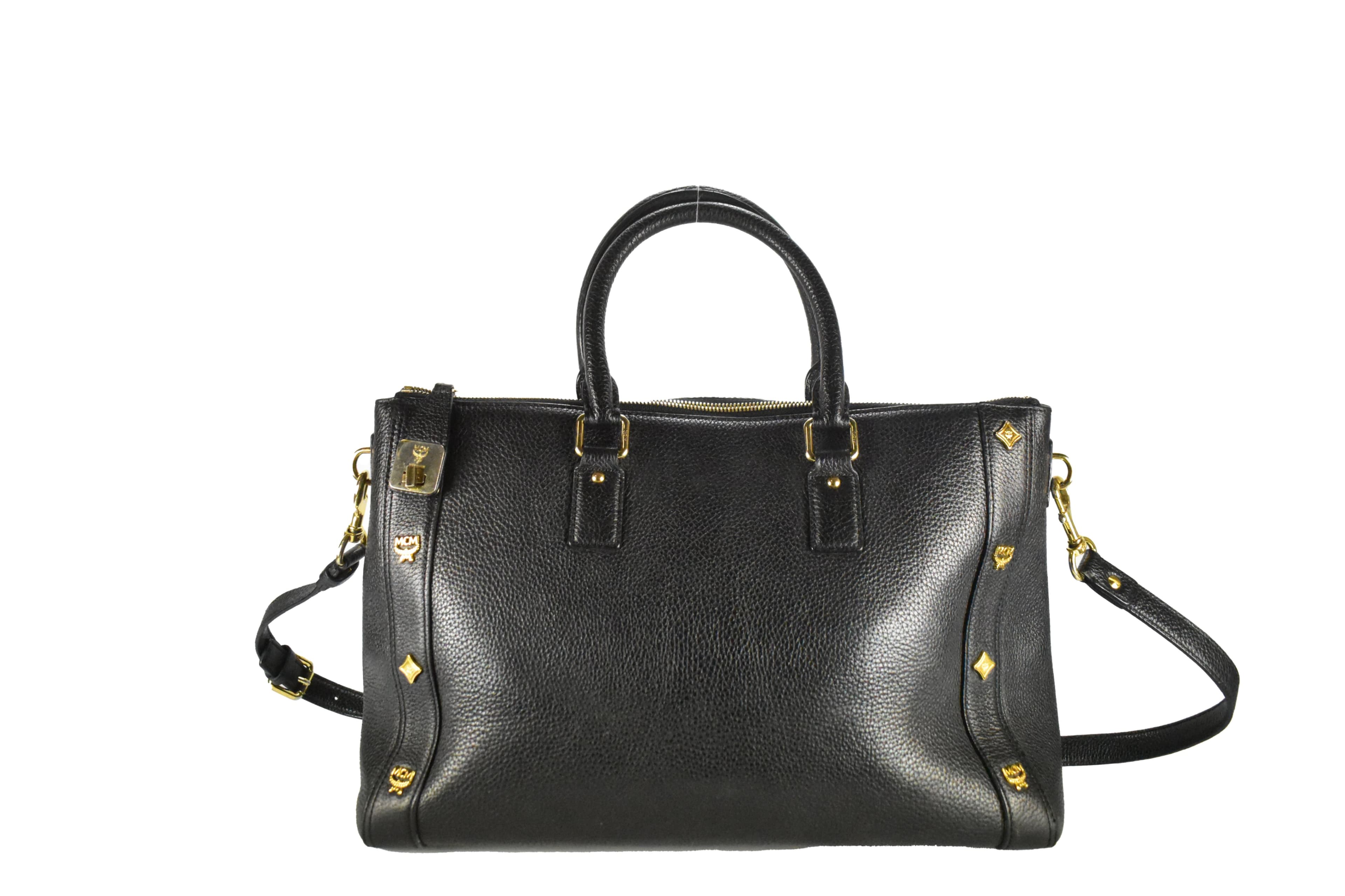 MCM SCHULTERTASCHE vintmarket-de LEDERTASCHE SCHWARZ 3755
