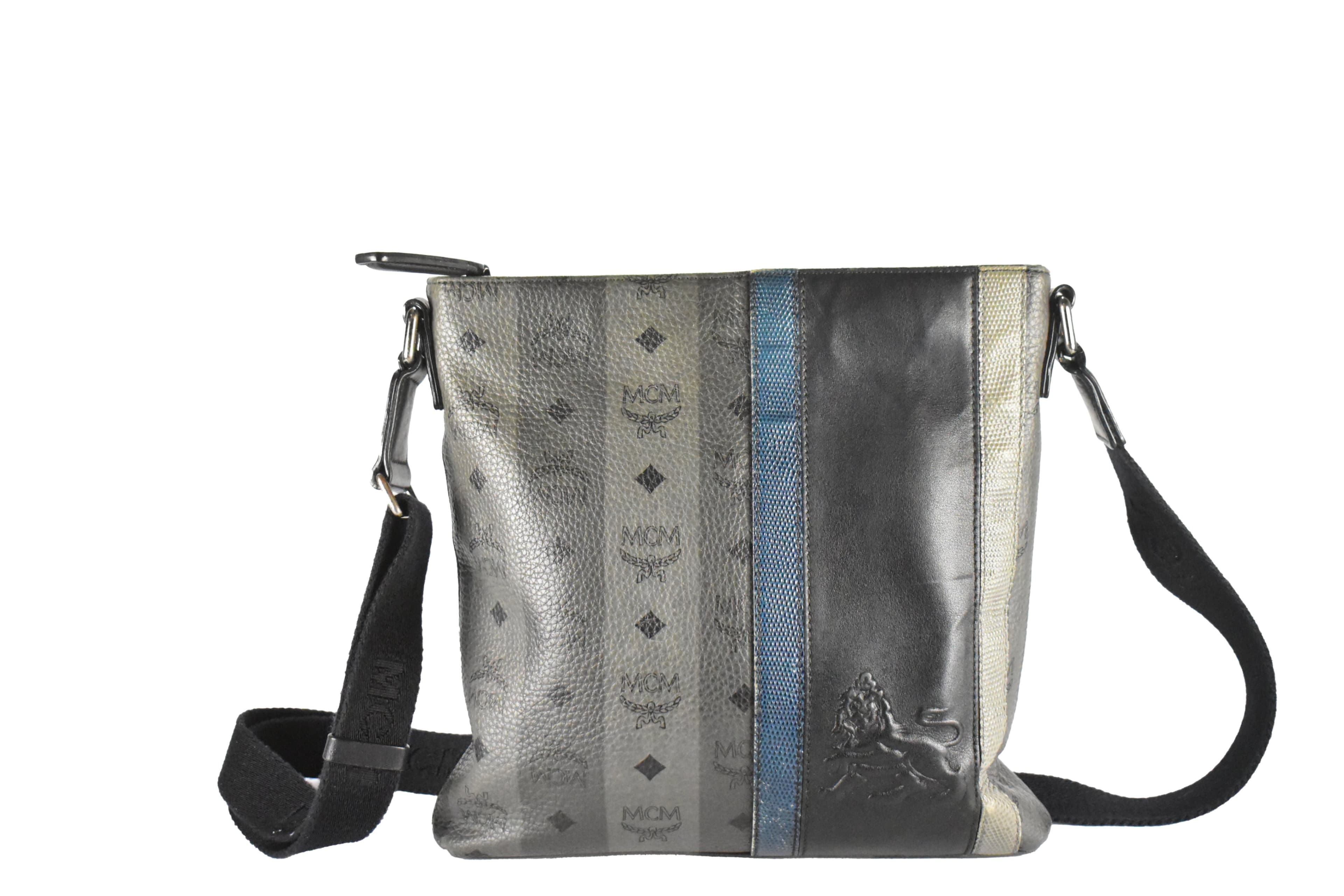 ✅MCM MESSENGER vintmarket.de UMHÄNGETASCHE ANTHRAZIT 3793