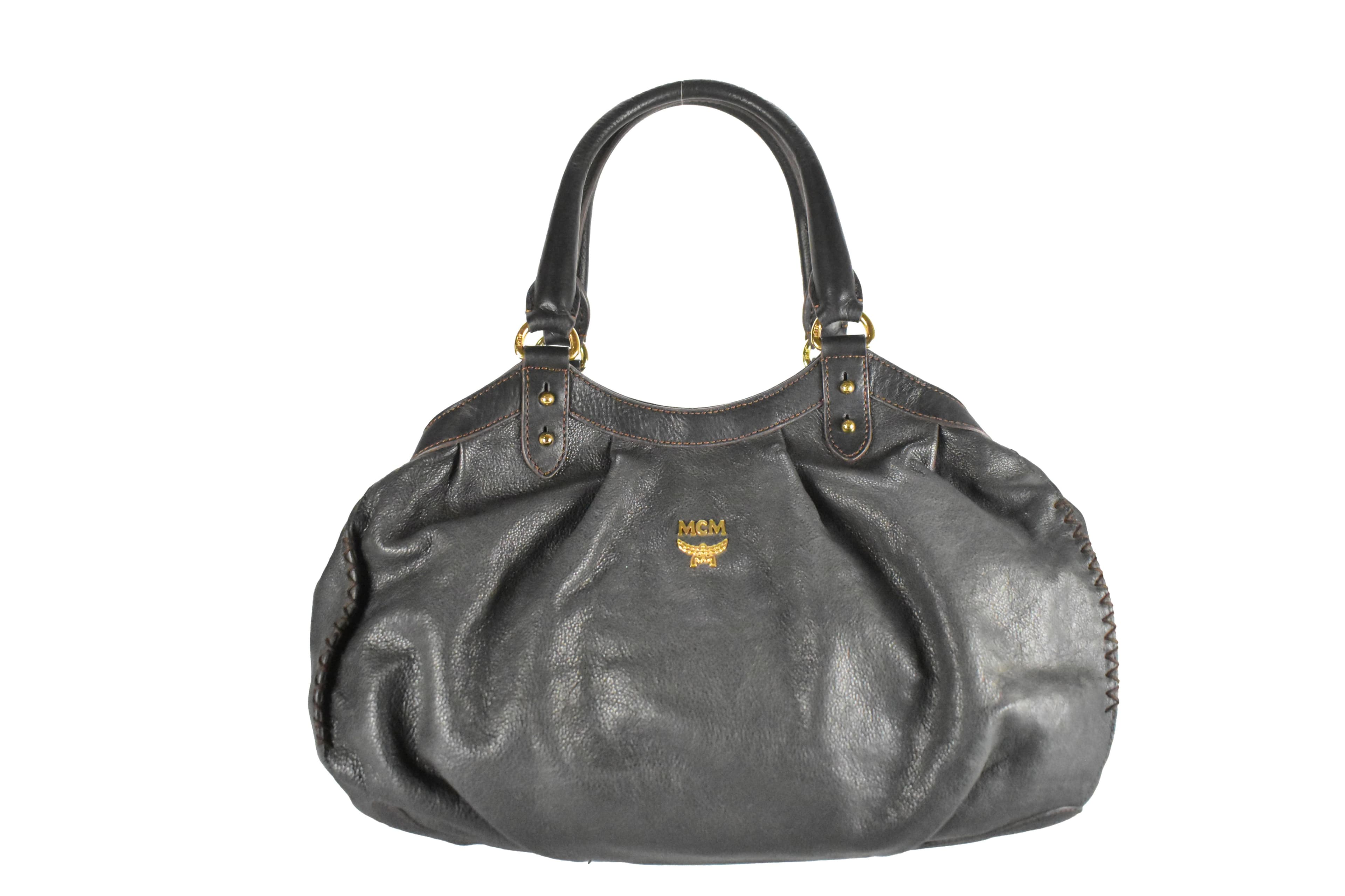 MCM TASCHE vintmarket.de SCHULTERTASCHE HANDTASCHE SCHWARZ 3828