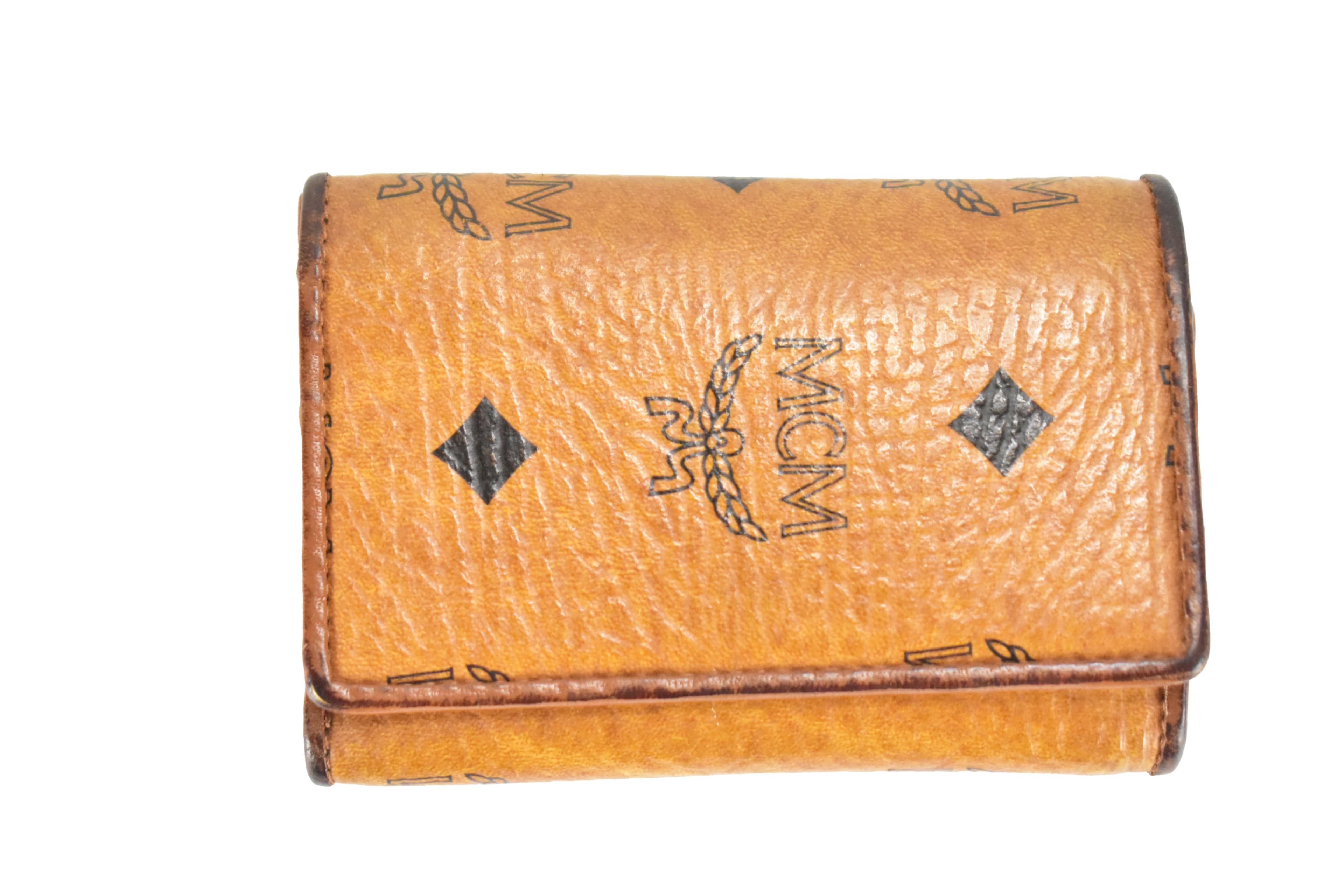 ✅MCM vintmarket.de GELDBÖRSE ETUI SCHLÜSSEL COGNAC 2149