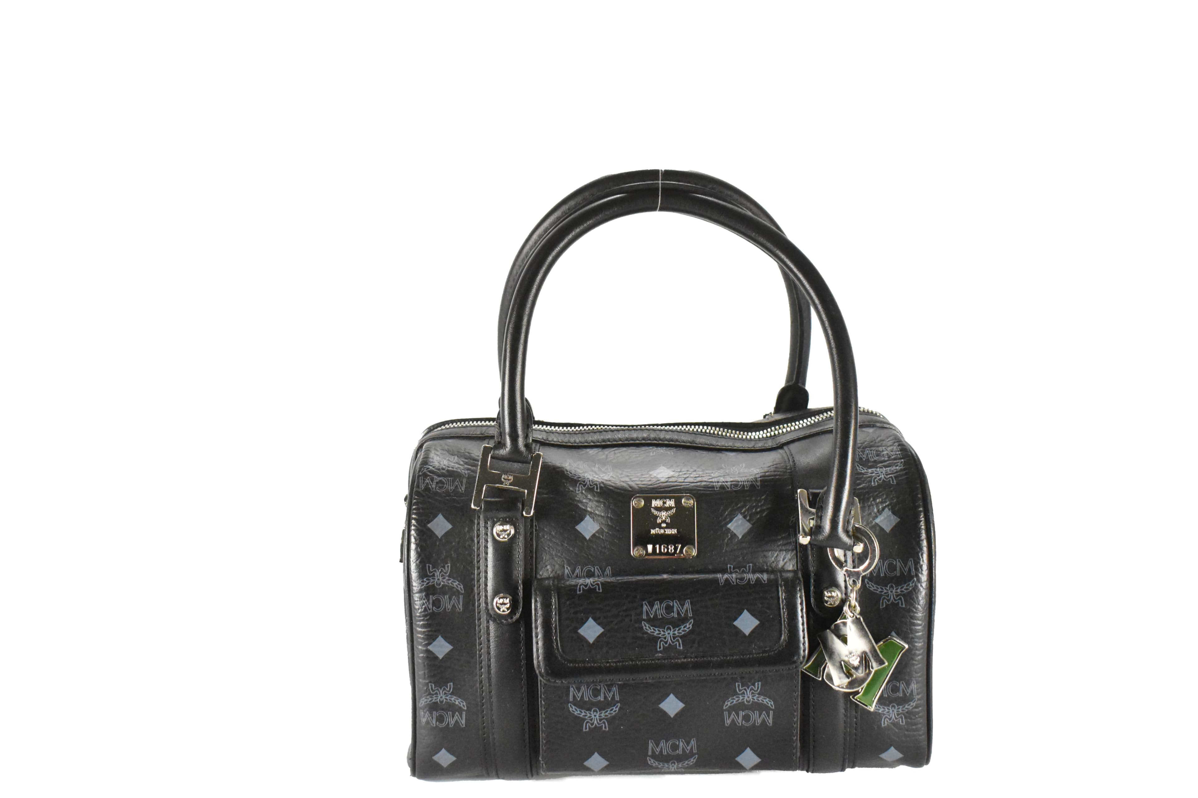 MCM HANDTASCHE vintmarket.de BOSTON LEDERTASCHE SCHWARZ 4017