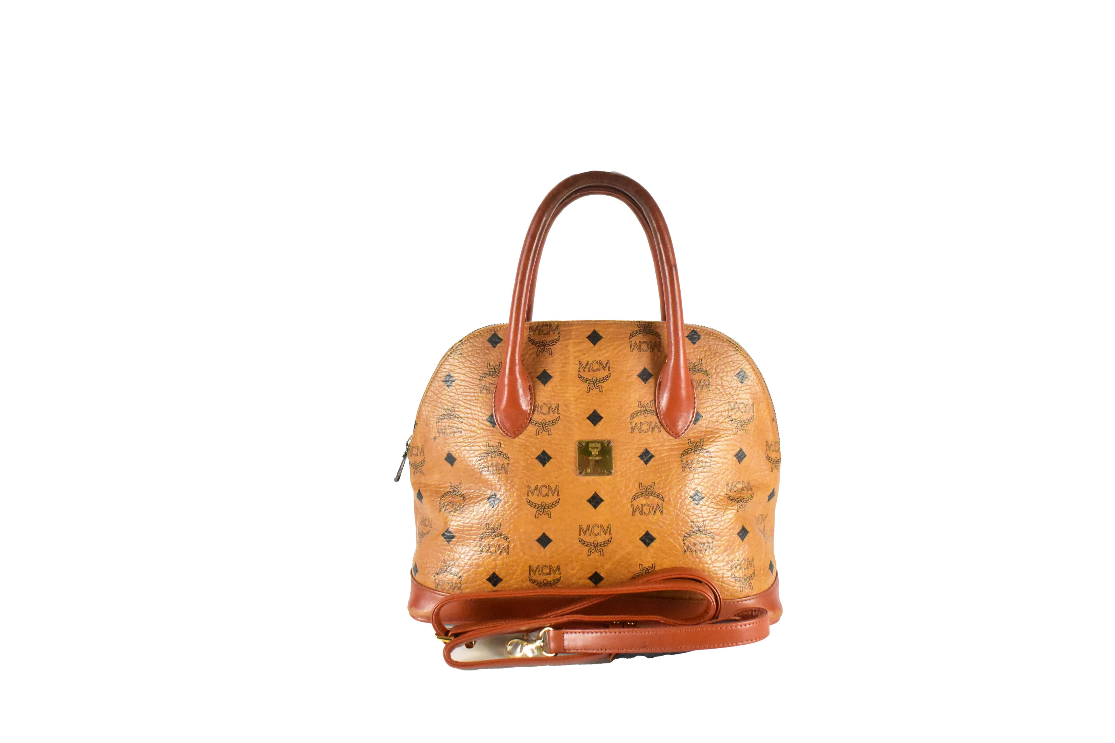 MCM TASCHE vintmarket.de HANDTASCHE CROSSBODY COGNAC 4143