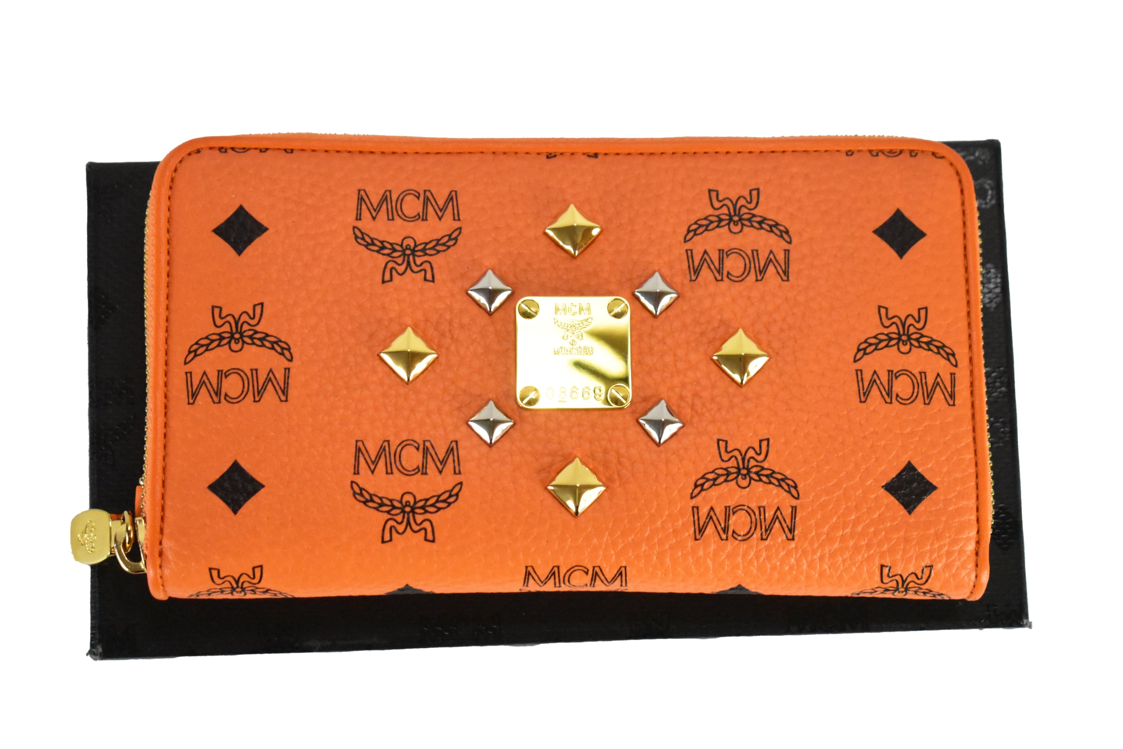 ✅MCM GELDBEUTEL vintmarket.de PORTMONEE GELDBÖRSE ORANGE 4181