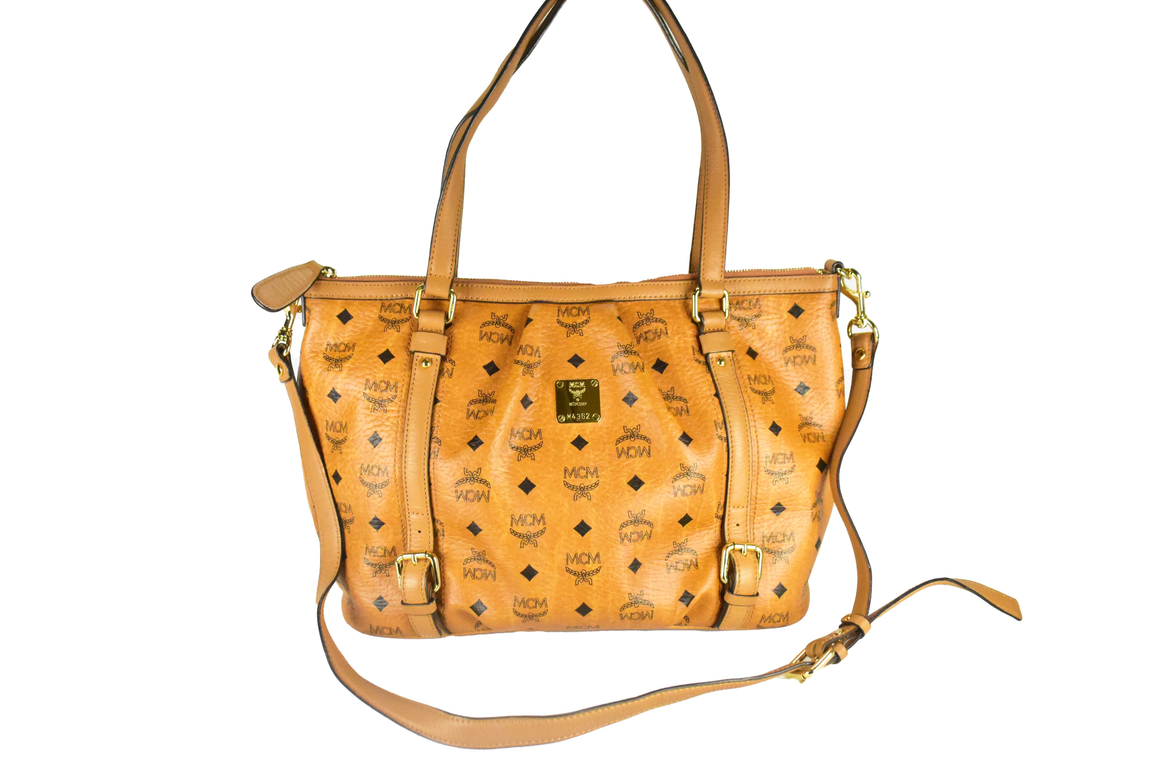 ✅MCM SCHULTERTASCHE MEDIUM vintmarket.de CROSSBODY COGNAC 4193