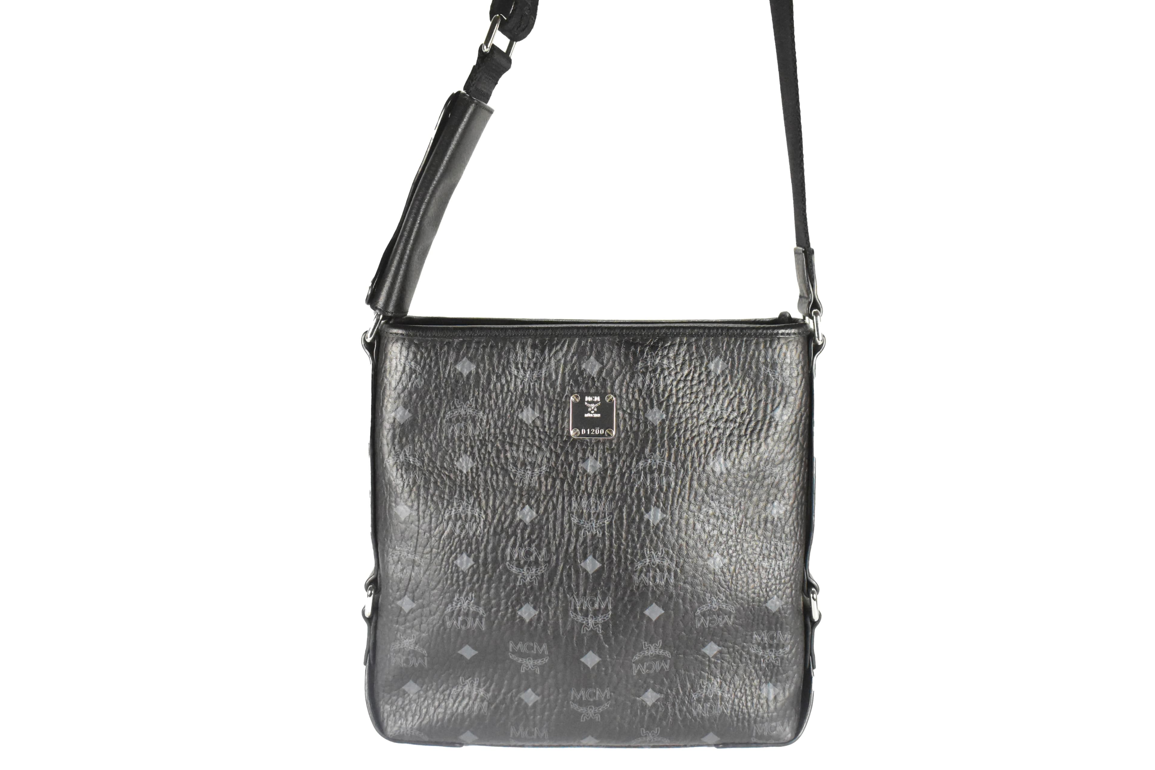 ✅MCM MESSENGER vintmarket.de UMHÄNGETASCHE SCHWARZ 4205