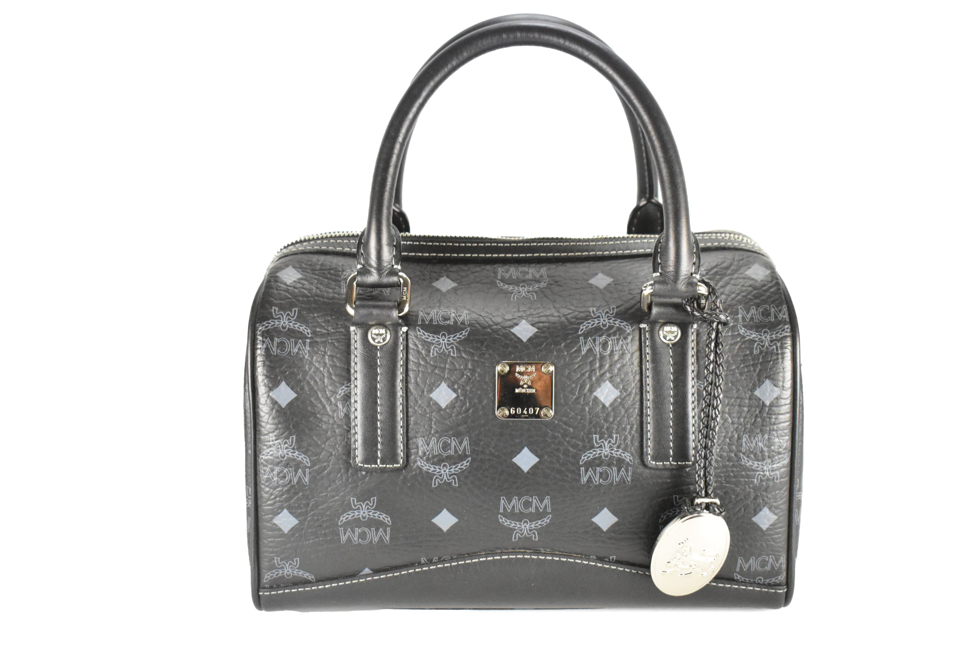 MCM TASCHE vintmarket.de HANDTASCHE BOSTON LEDER SCHWARZ 4207