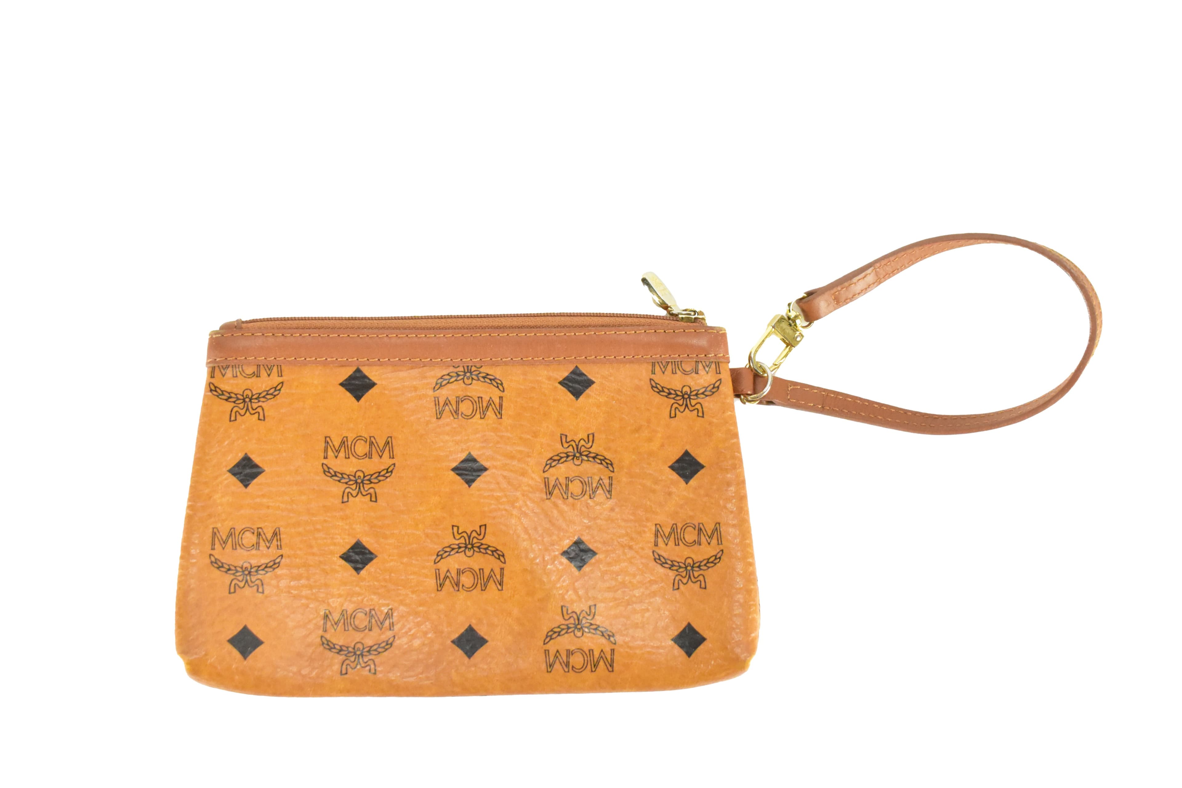✅MCM POUCH vintmarket.de POCHETTE POCHETE TASCHE COGNAC 4223