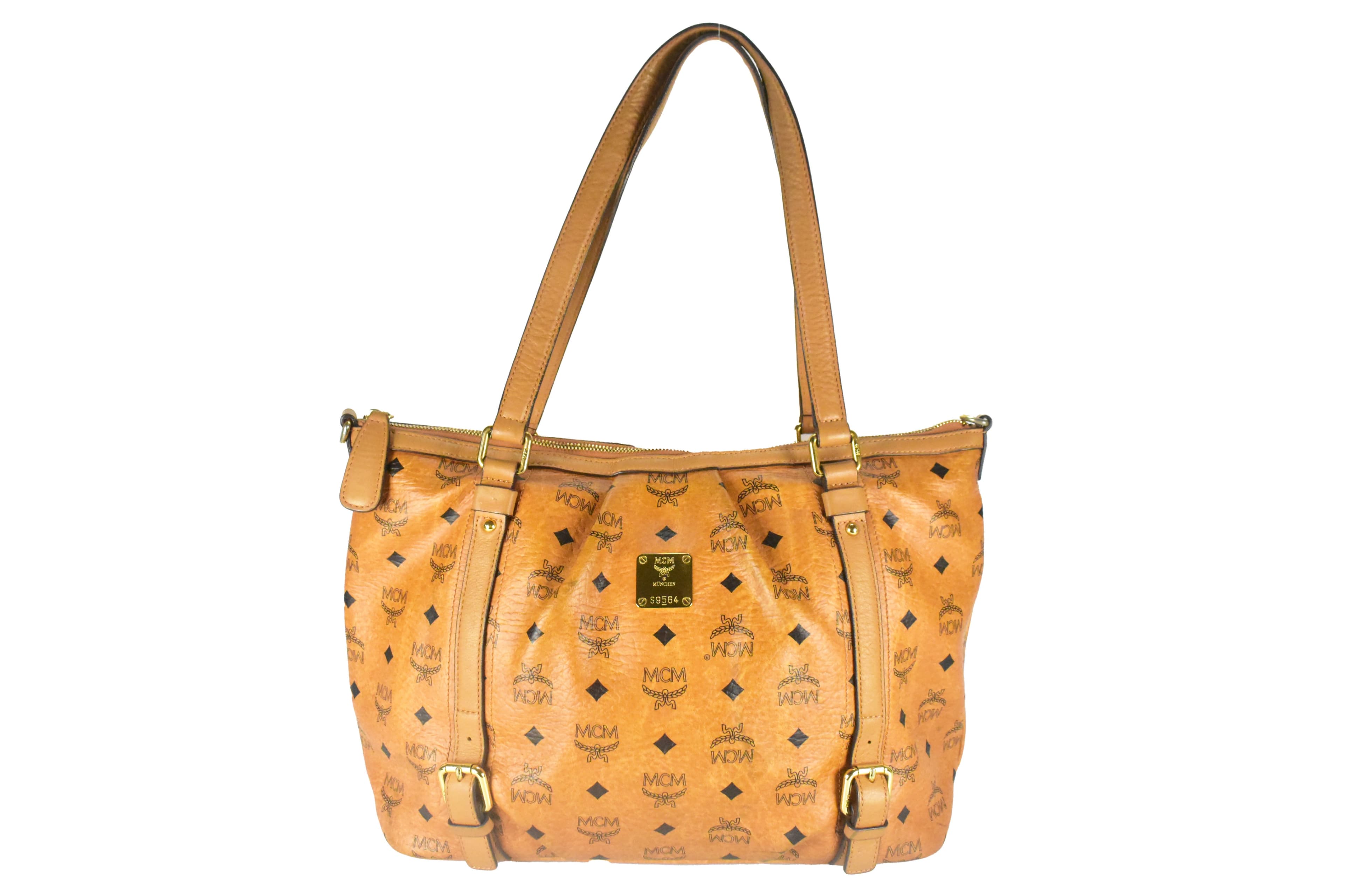 ✅MCM SCHULTERTASCHE MEDIUM vintmarket.de CROSSBODY COGNAC 4226