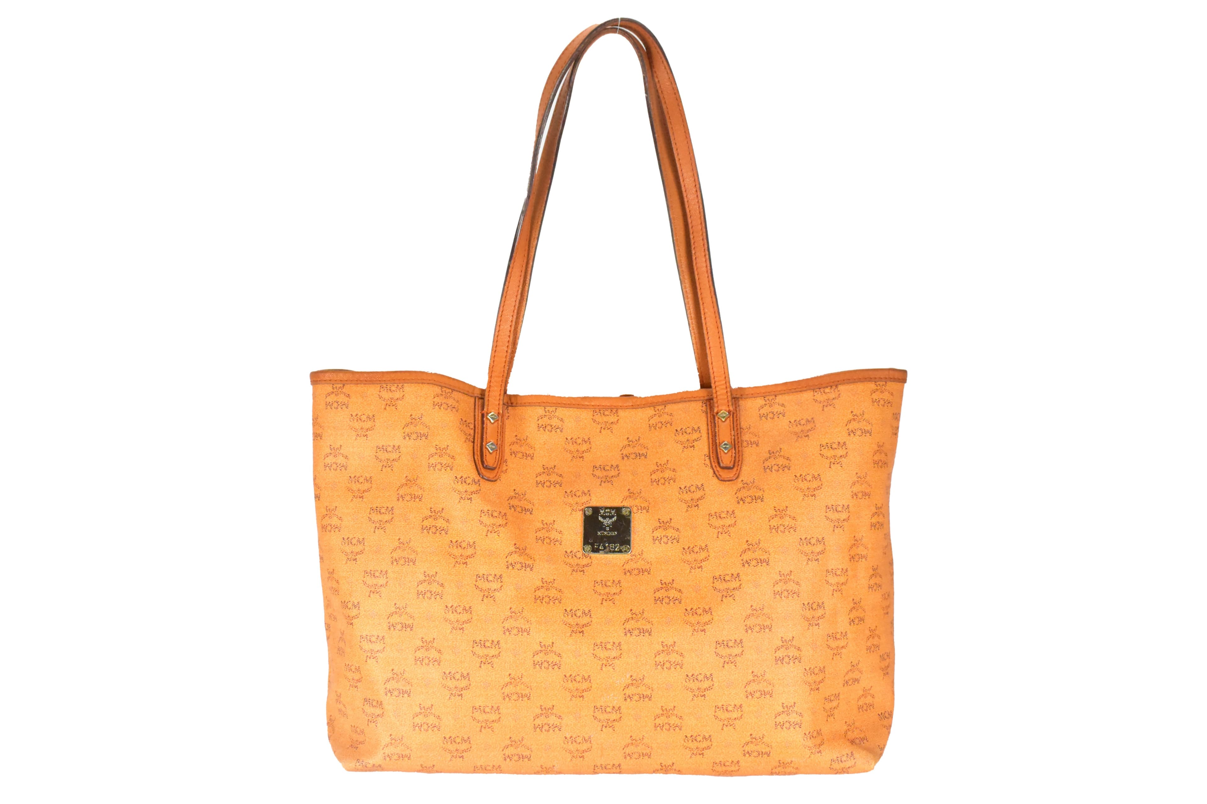 ✅MCM SCHULTERTASCHE vintmarket.de TASCHE SHOPPER ORANGE 4234