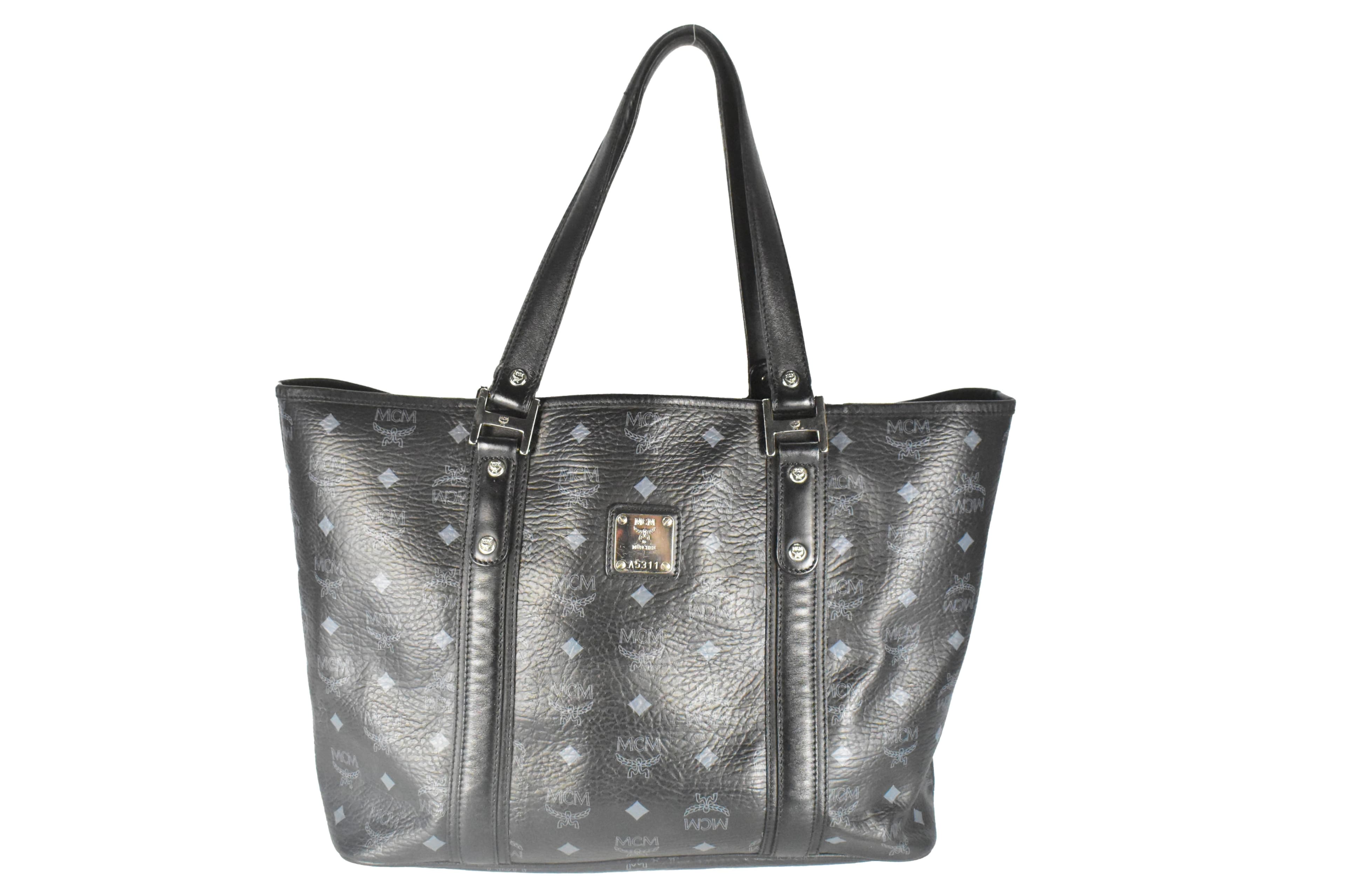✅MCM TASCHE vintmarket.de SCHULTERTASCHE SHOPPER SCHWARZ 4235