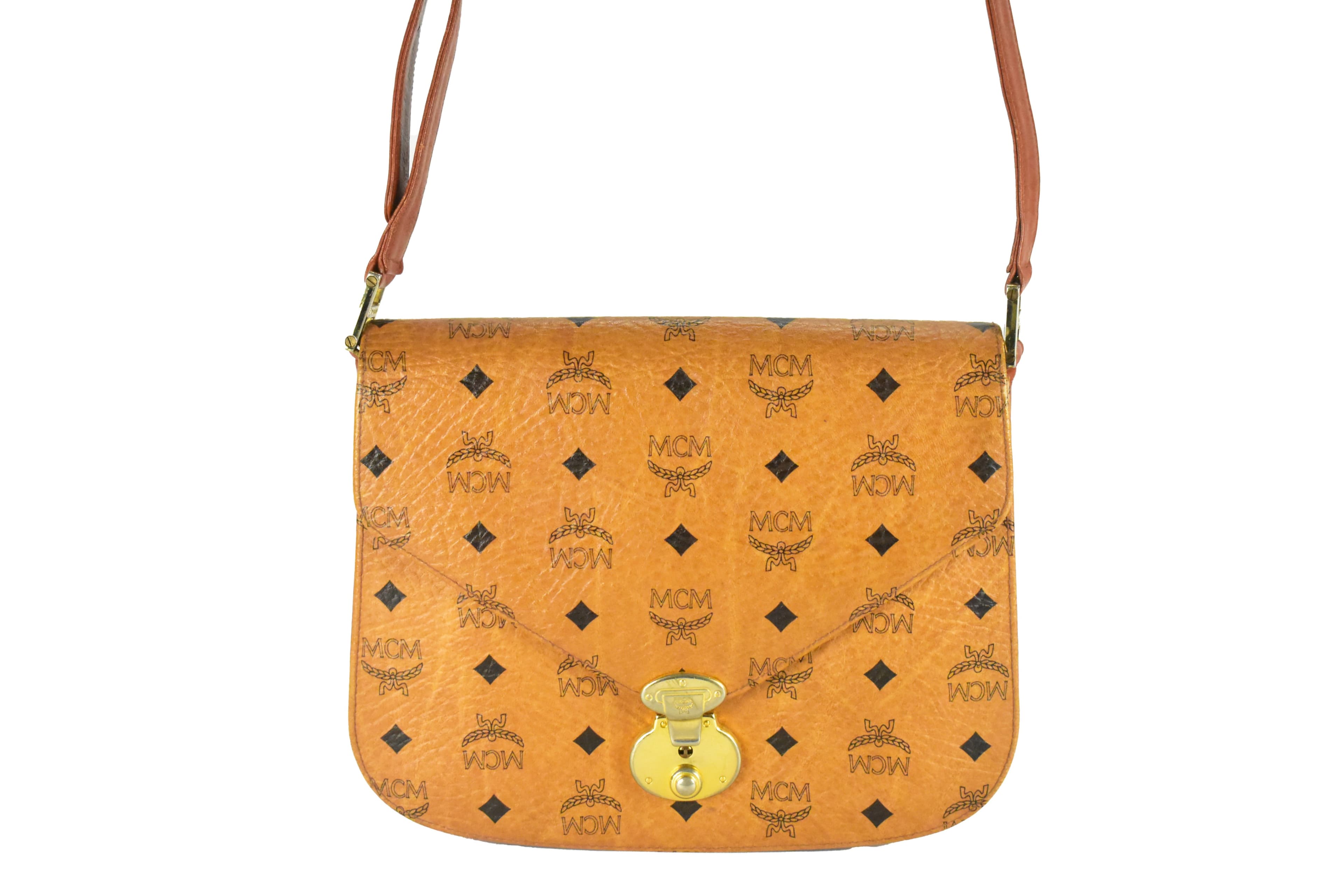 MCM SCHULTERTASCHE VINTAGE vintmarket.de CROSSBODY COGNAC 4247