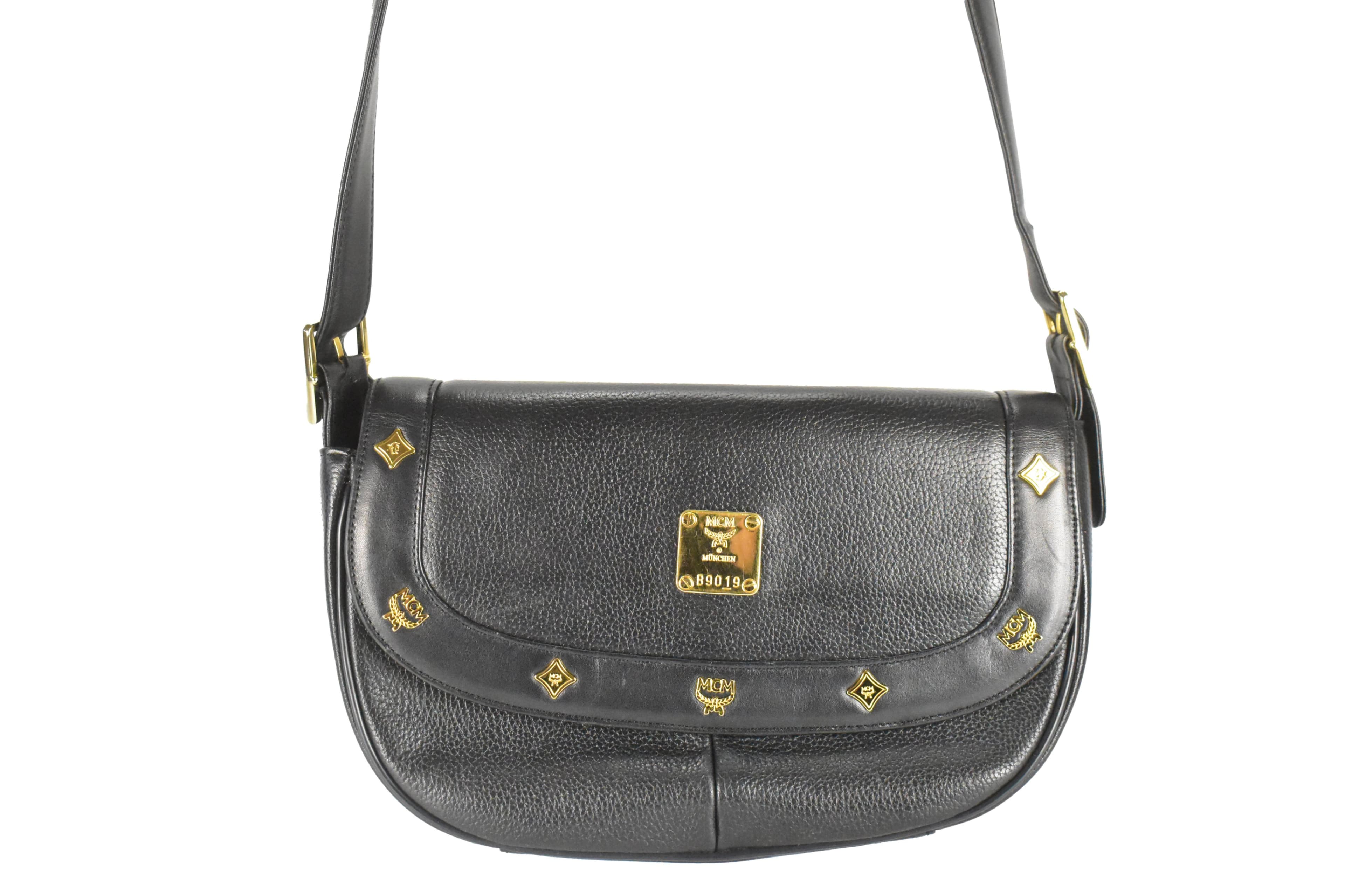 ✅MCM TASCHE vintmarket.de SCHULTERTASCHE HANDTASCHE SCHWARZ 4248