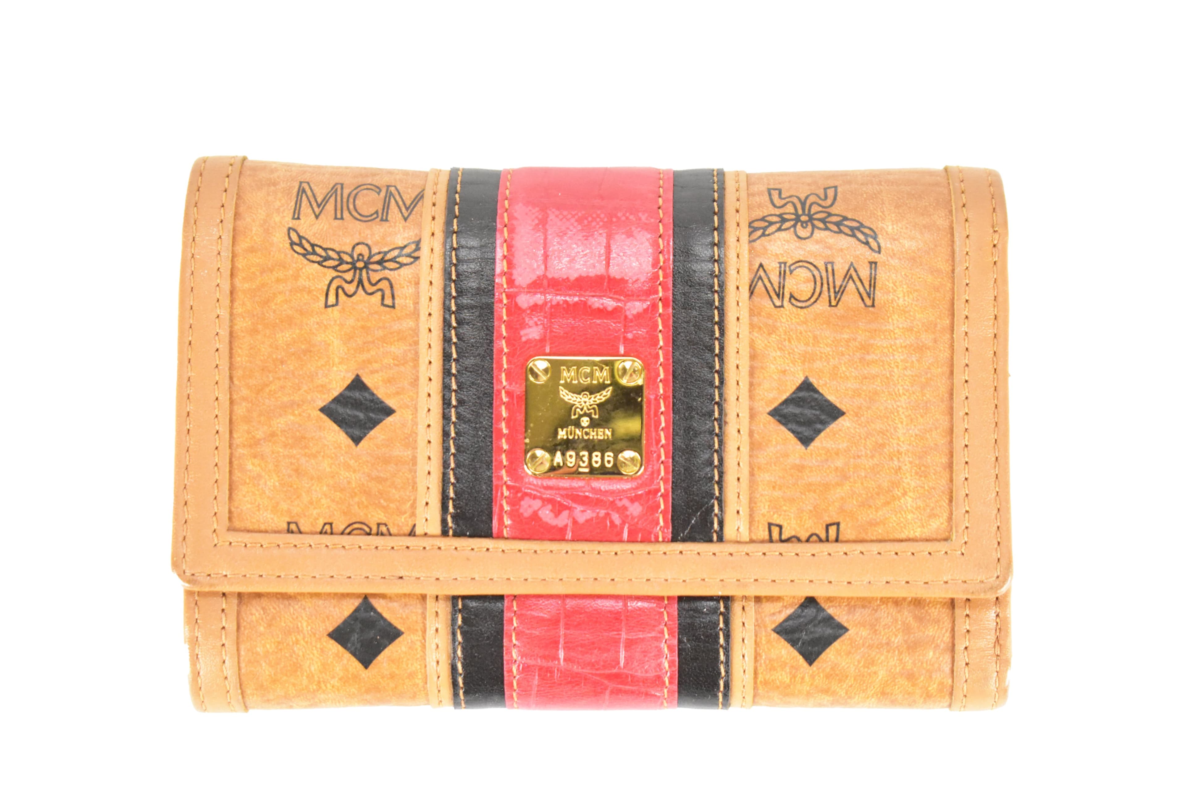 ✅MCM GELDBEUTEL vintmarket.de PORTMONEE GELDBÖRSE COGNAC 4265
