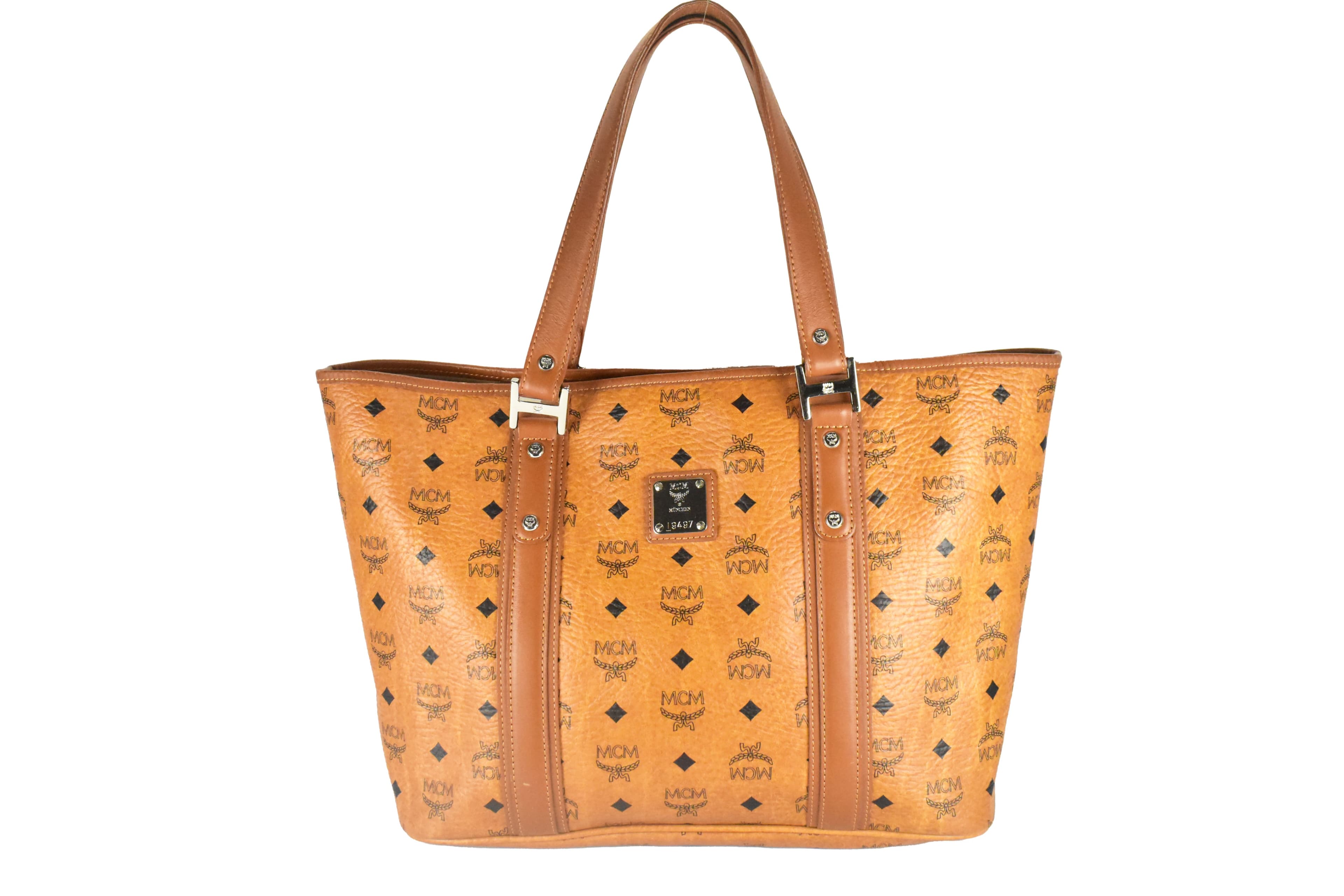MCM SHOPPER MEDIUM vintmarket.de SCHULTERTASCHE COGNAC 4268