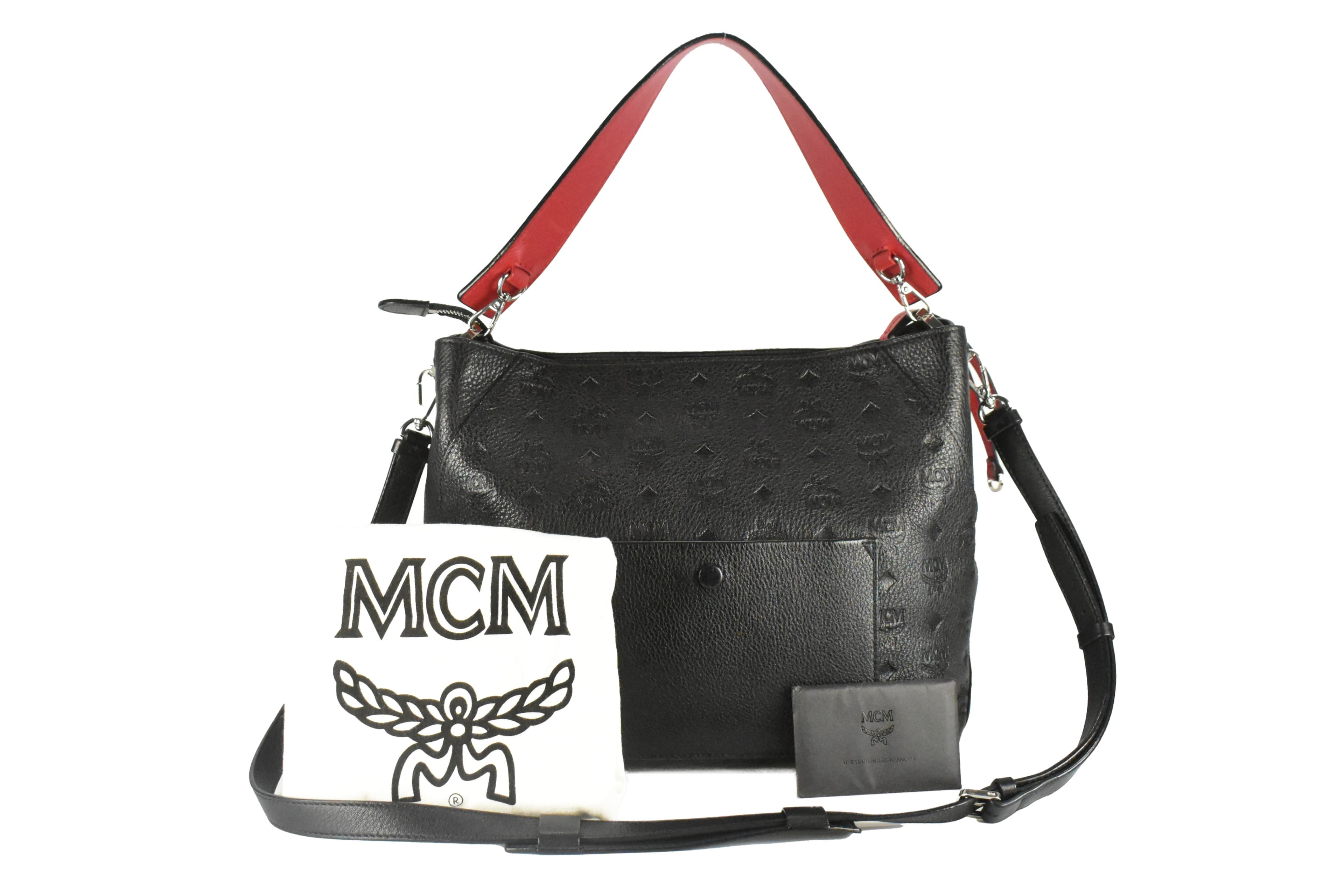 MCM MODELL: KLARA SCHULTERTASCHE TASCHE SCHWARZ LEDER 4283