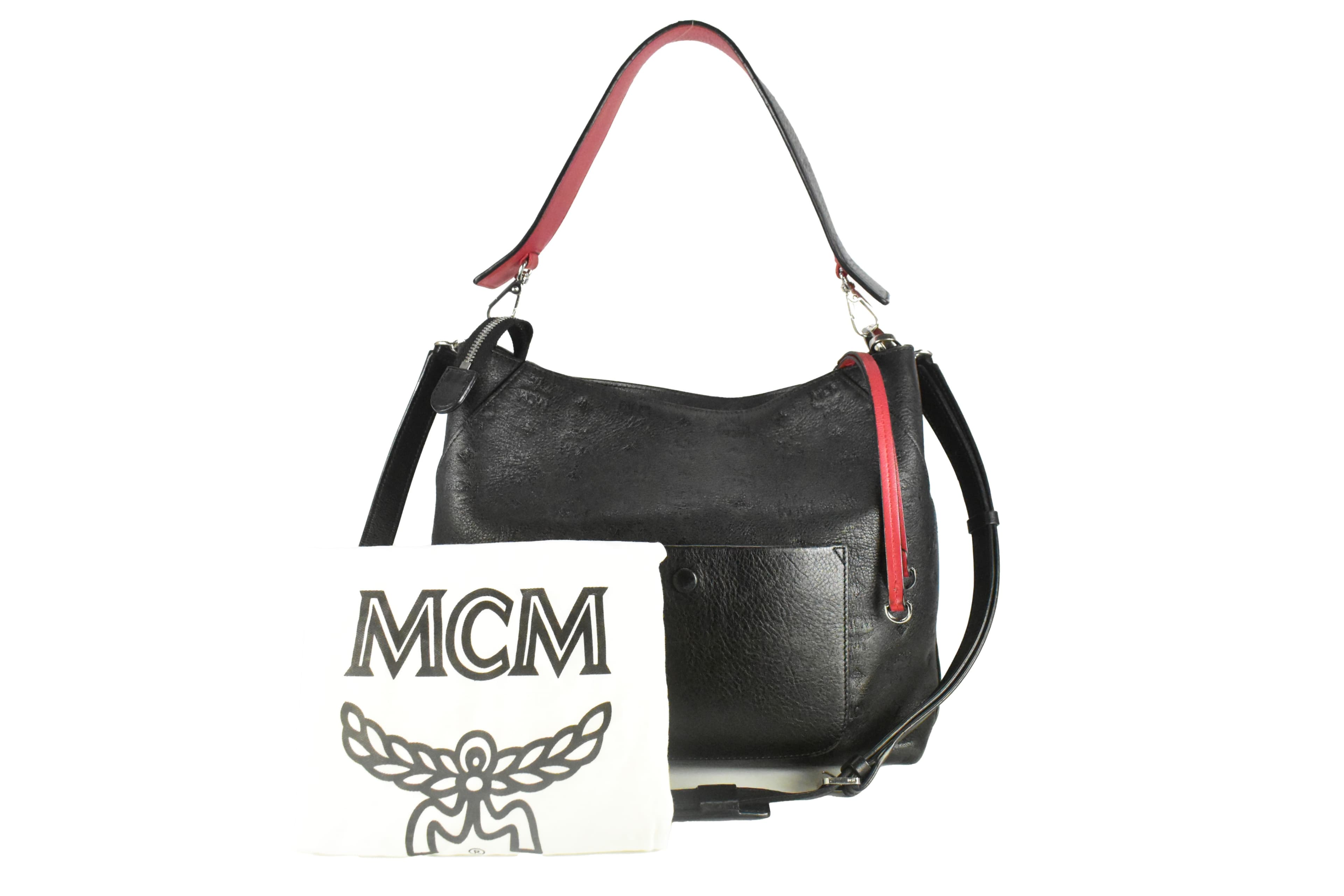 MCM MODELL: KLARA SCHULTERTASCHE TASCHE SCHWARZ LEDER 4282