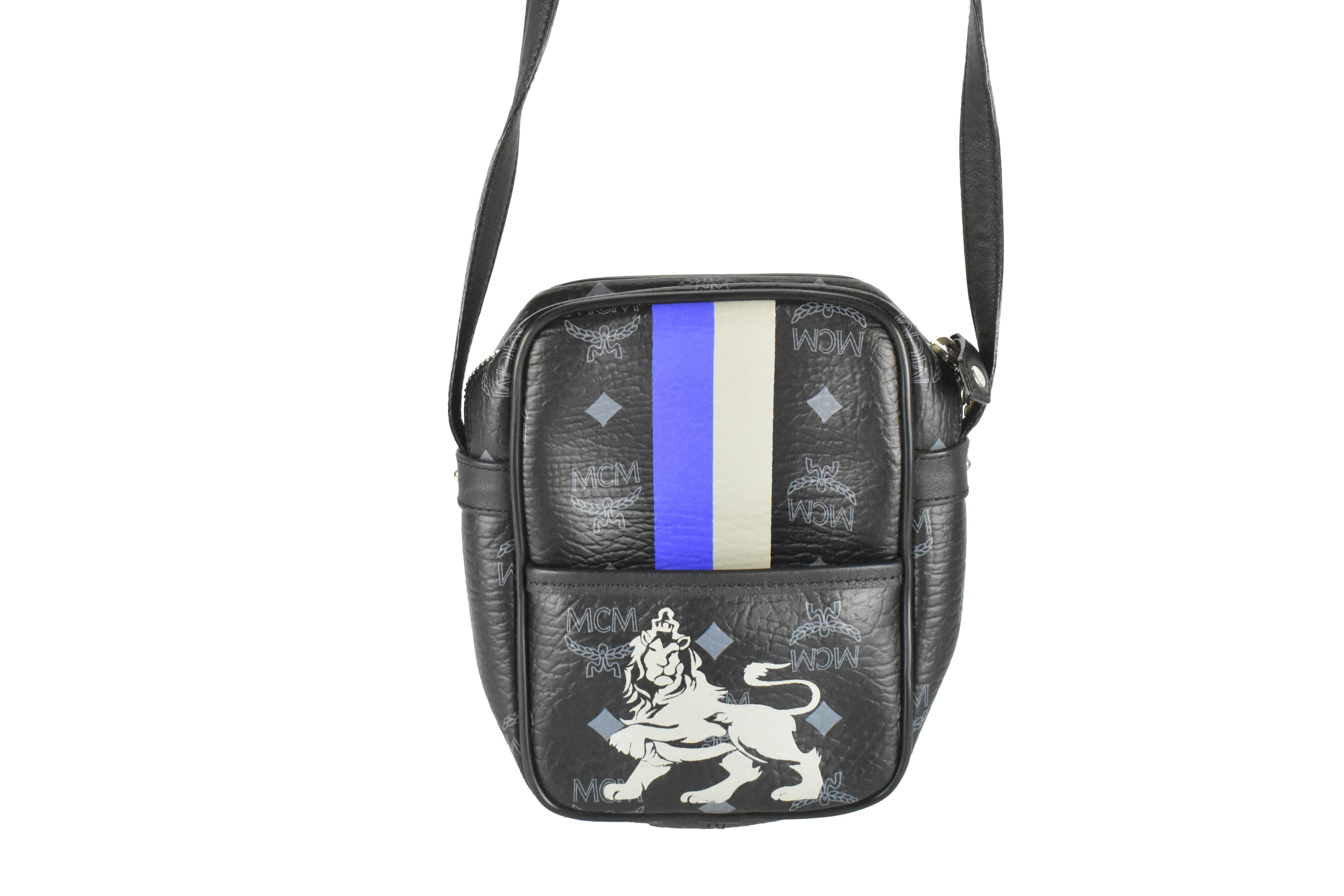 ✅MCM SCHULTERTASCHE vintmarket.de LEDERTASCHE SCHWARZ 4284