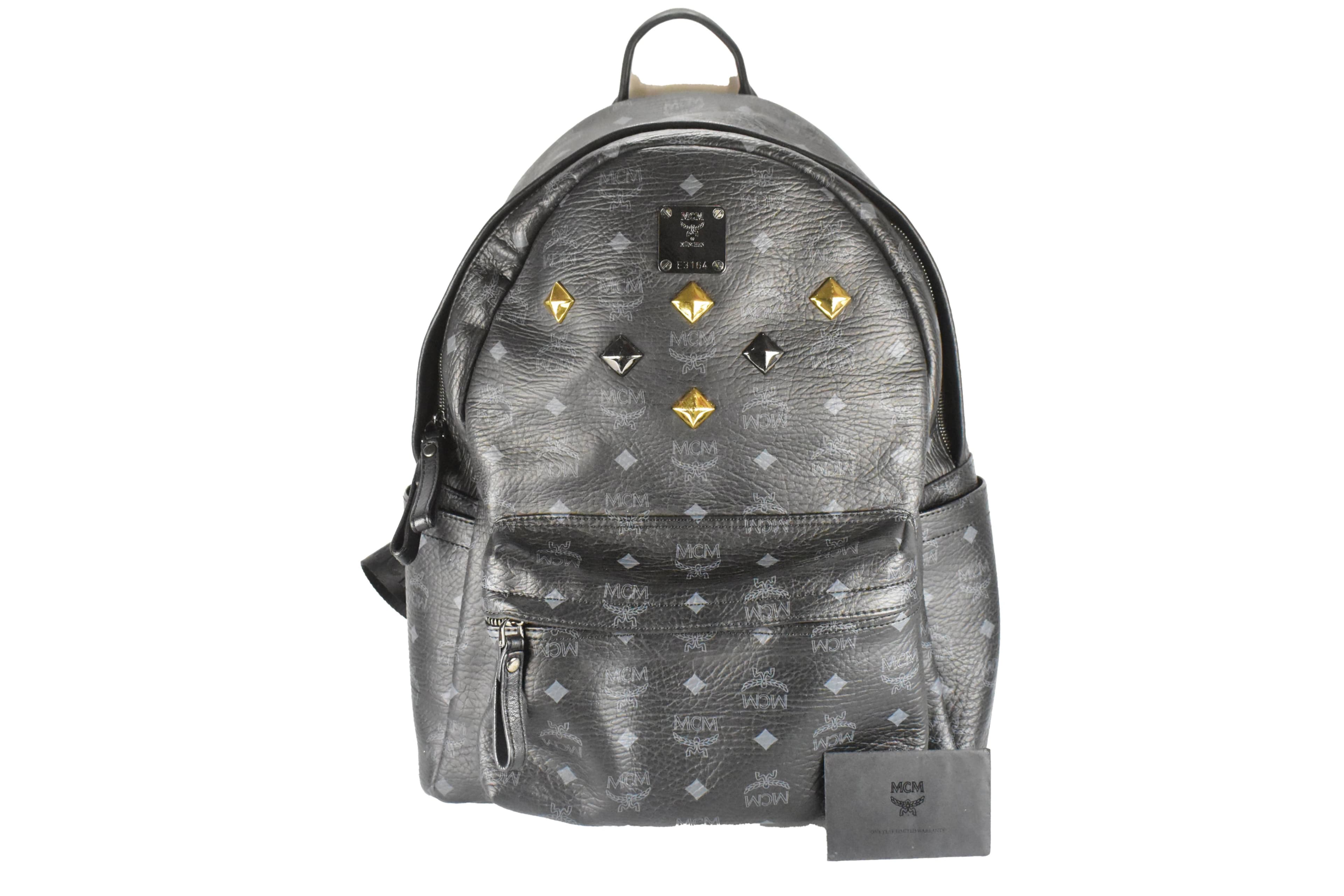✅MCM RUCKSACK vintmarket.de SCHWARZ LEDERTASCHE TASCHE 4290