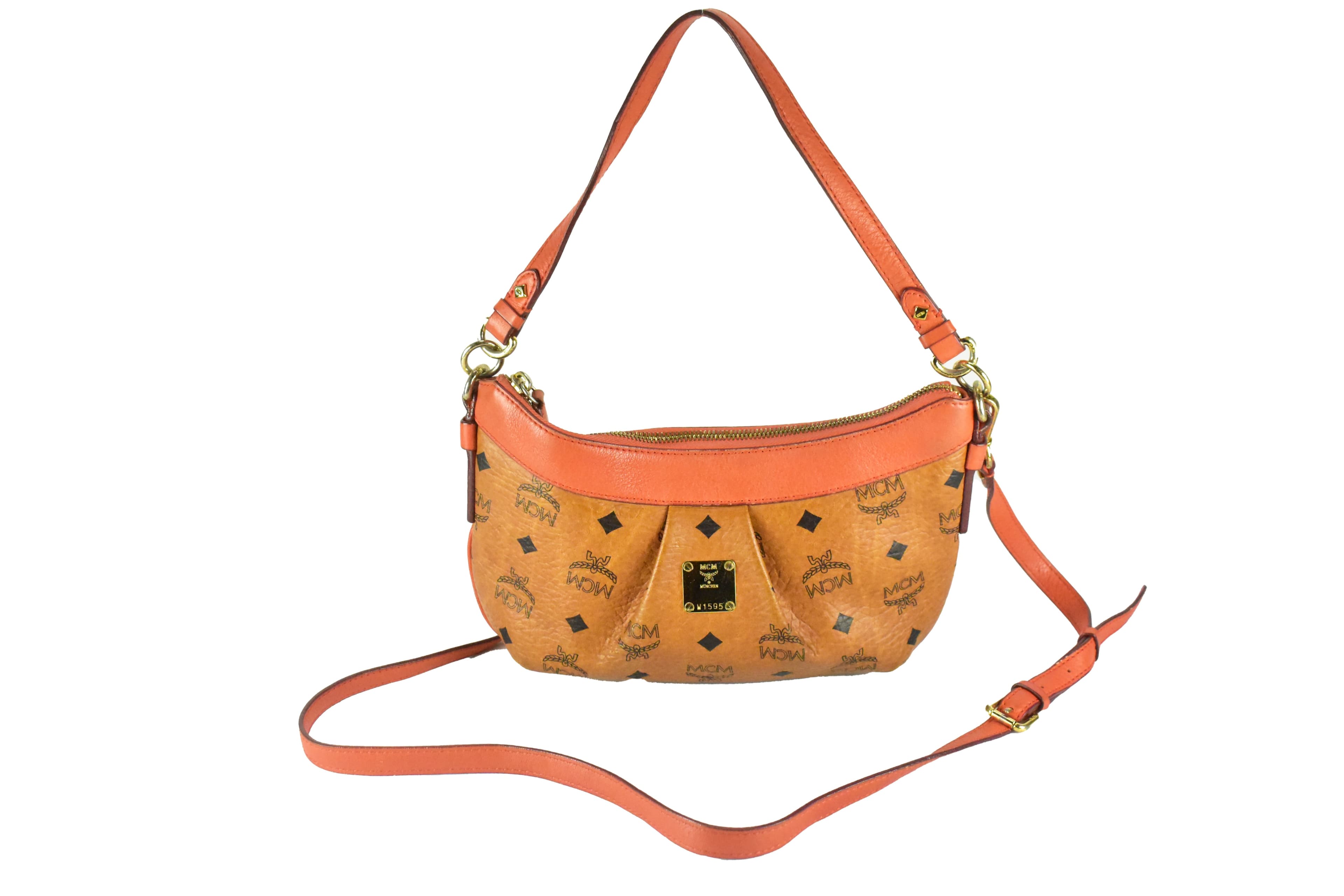 MCM CROSSBODY vintmarket-de SCHULTERTASCHE HANDTASCHE COGNAC 4309