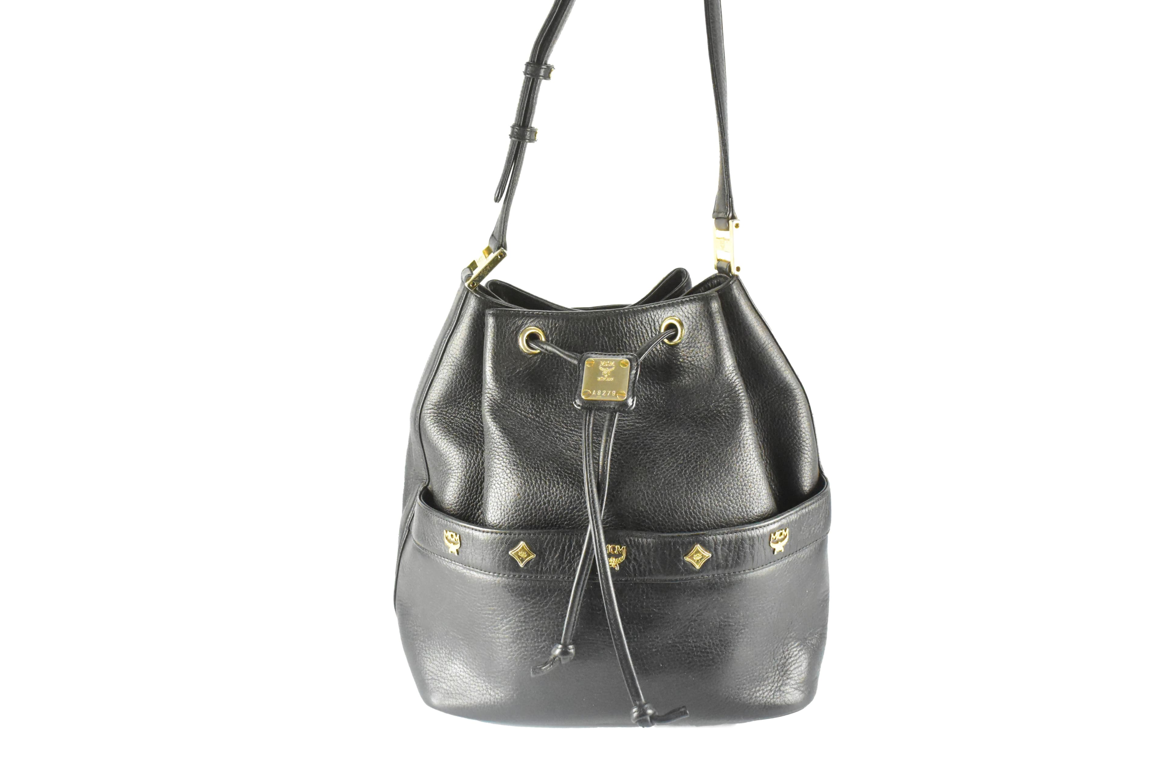 MCM TASCHE SCHULTERTASCHE vintmarket.de BEUTELTASCHE SCHWARZ 4310