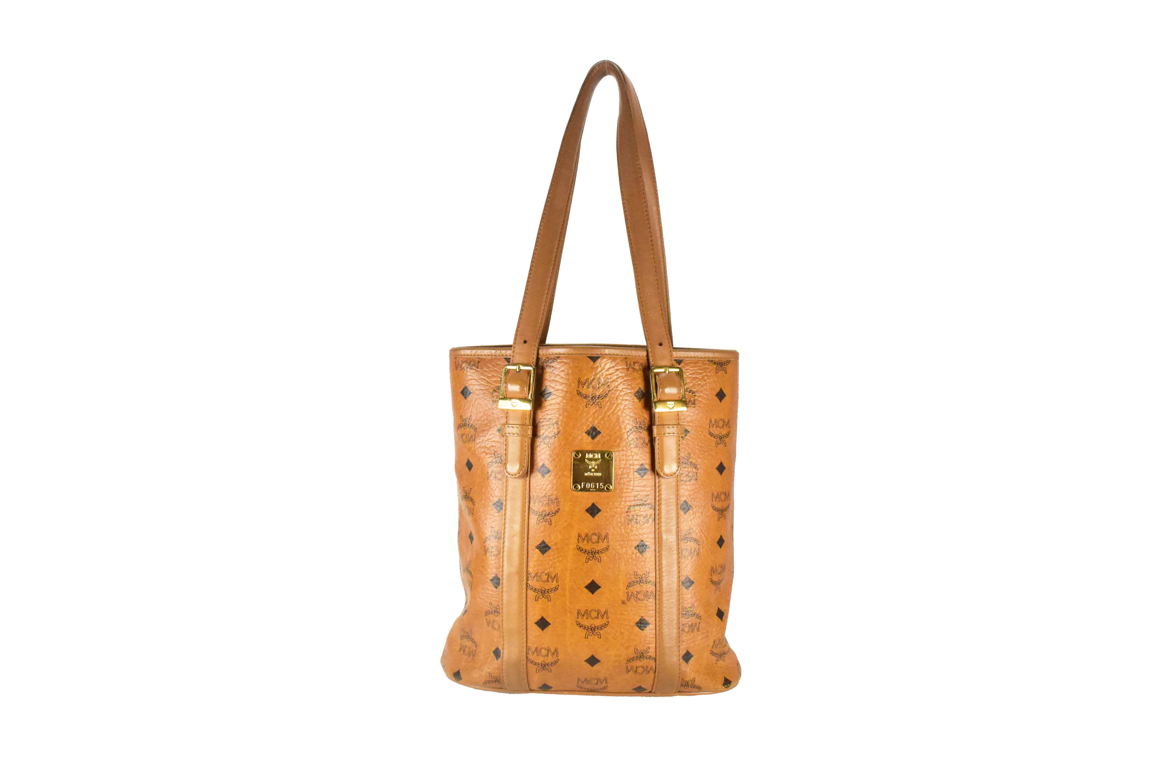 MCM HANDTASCHE vintmarket.de LEDERTASCHE SHOPPER COGNAC 4320