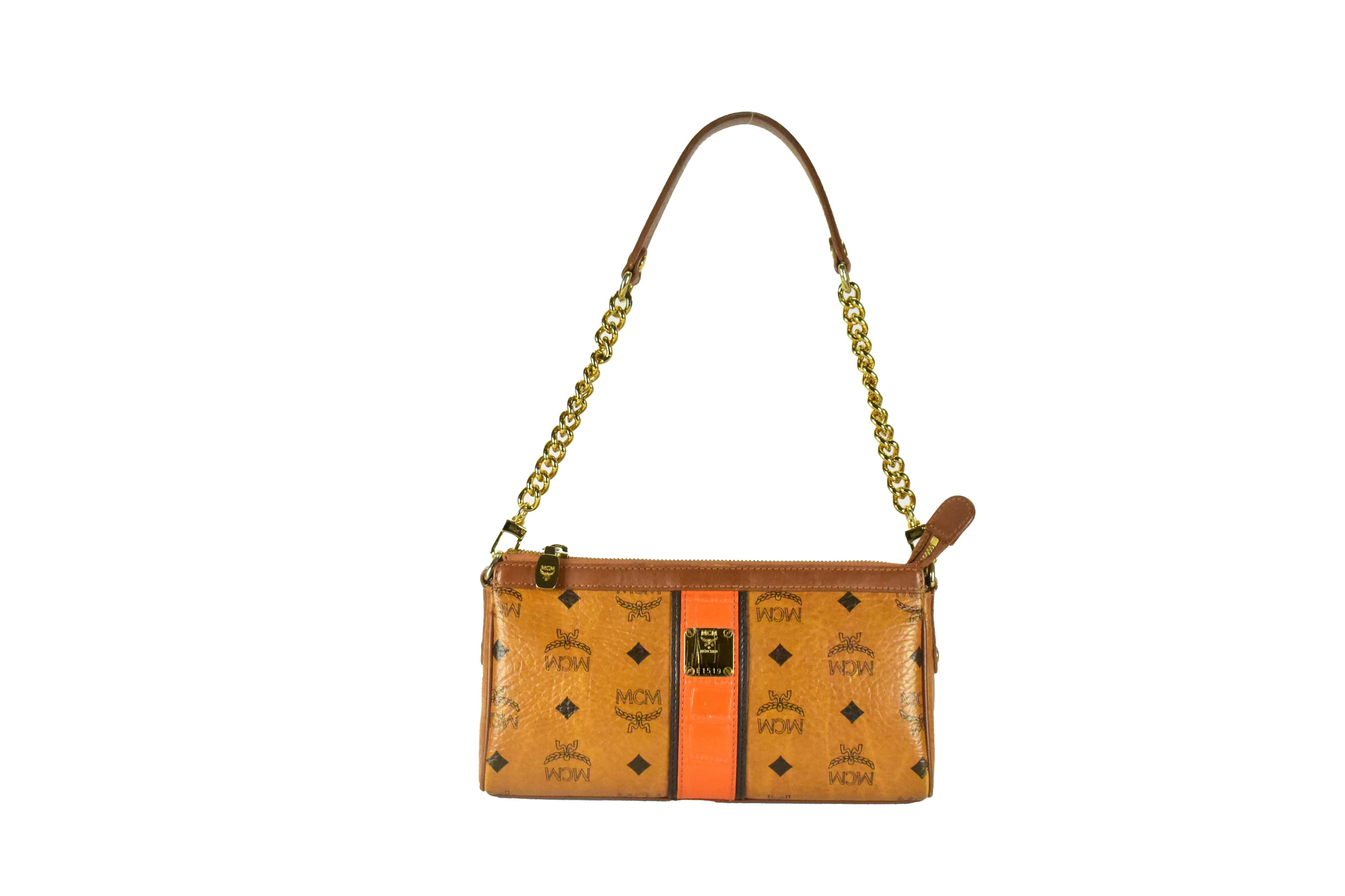 MCM TASCHE SCHULTERTASCHE vintmarket.de CROSSBODY COGNAC 4321