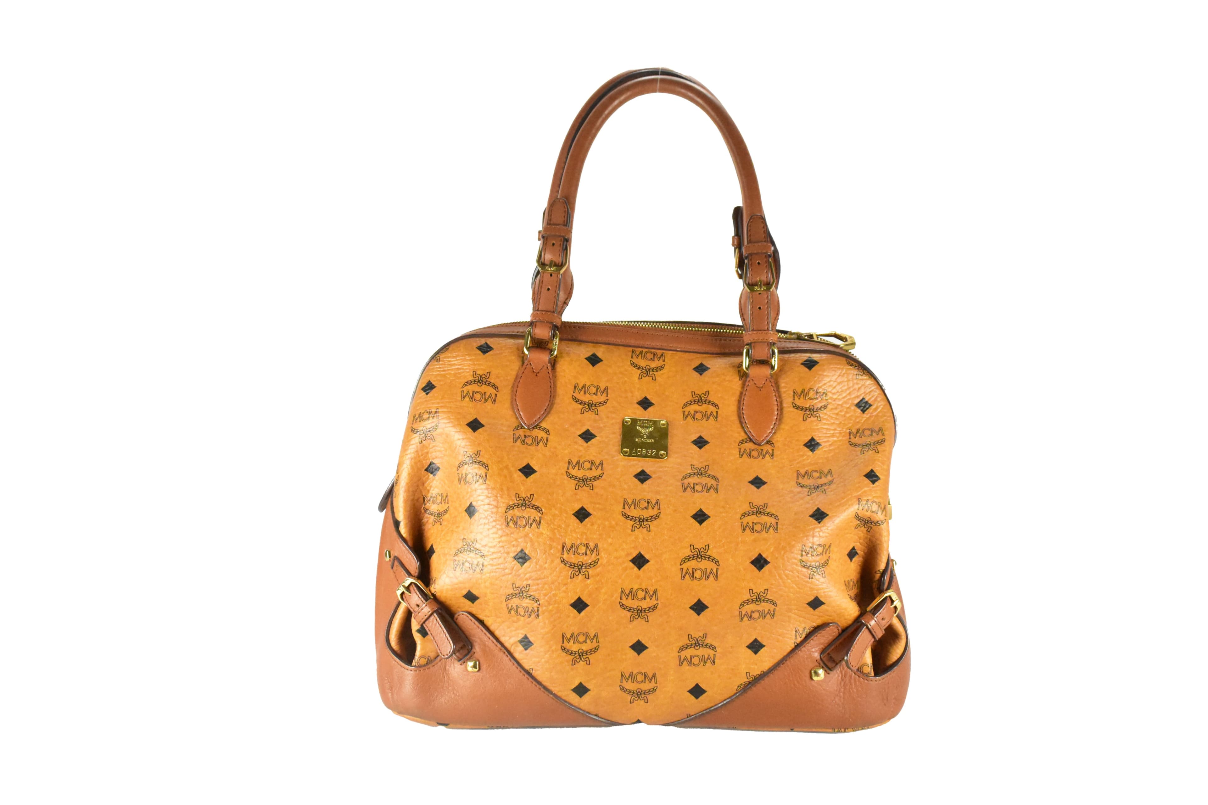 ✅MCM SCHULTERTASCHE vintmarket.de HANDTASCHE TASCHE COGNAC 4322
