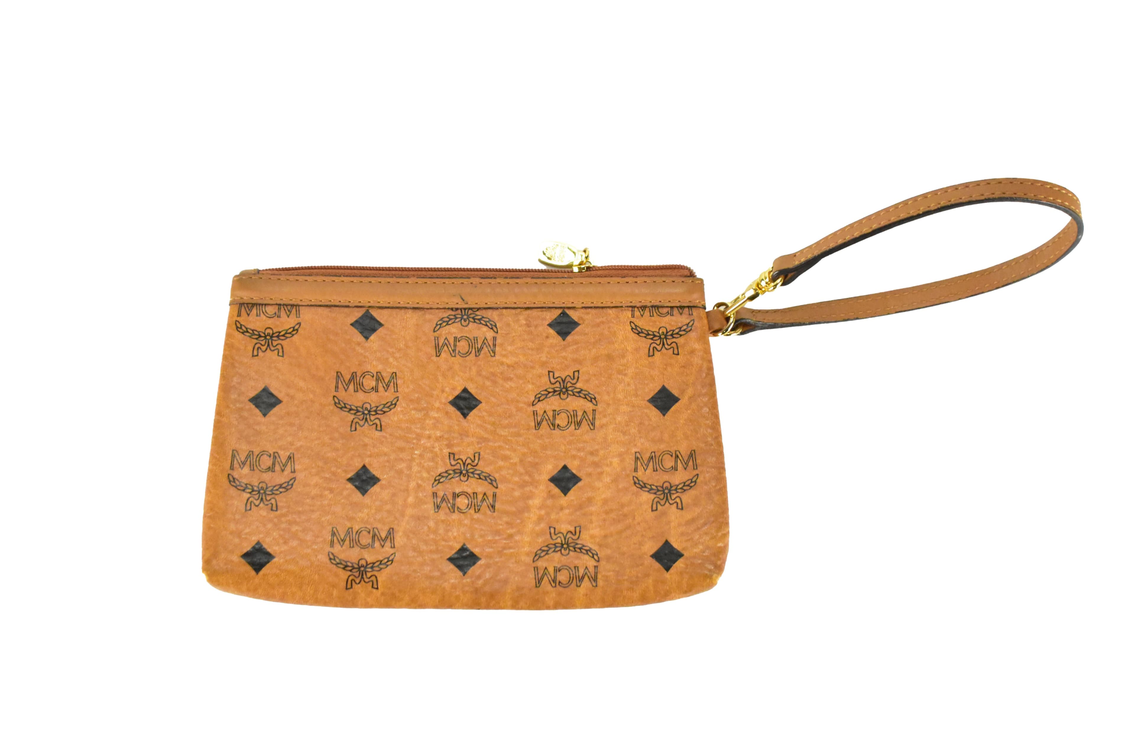✅MCM POUCH vintmarket.de POCHETTE POCHETE TASCHE COGNAC 4330
