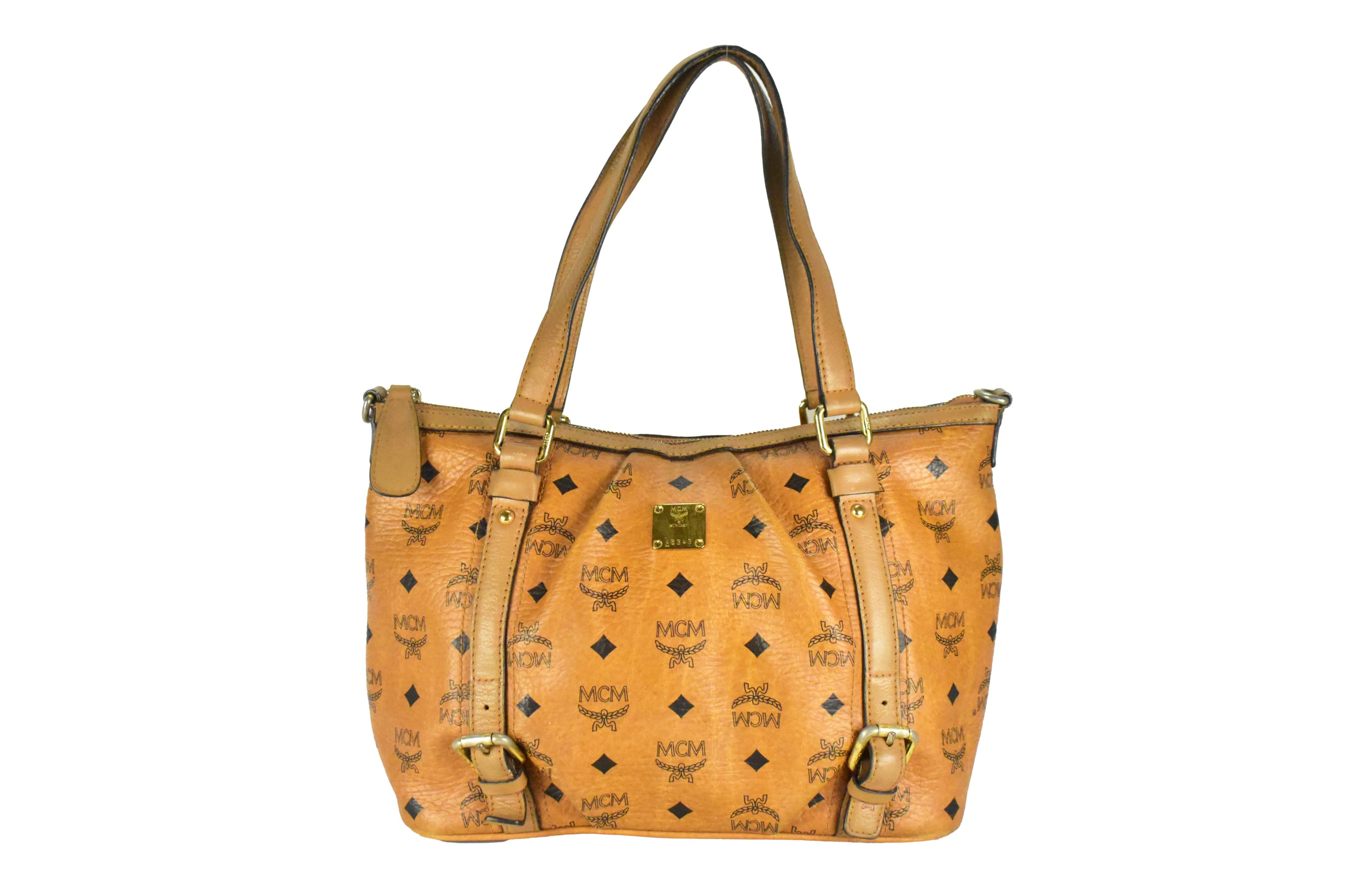 ✅MCM CROSSBODY vintmarket.de SCHULTERTASCHE KLEIN COGNAC 4334