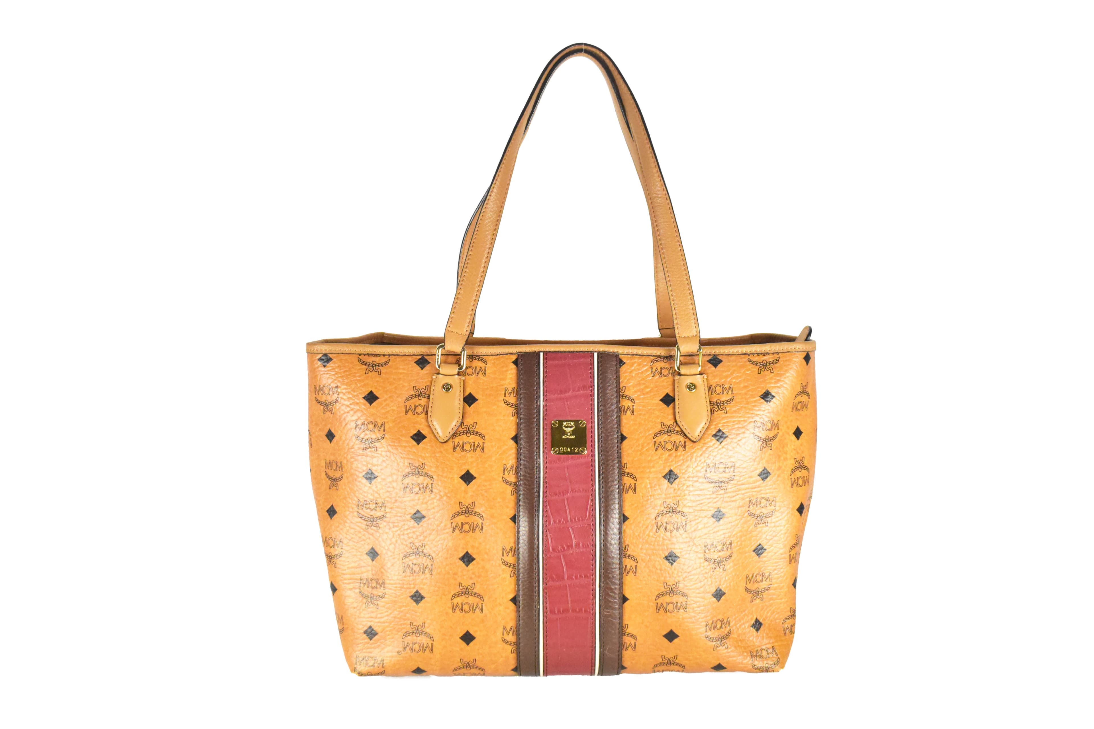 MCM SHOPPER MEDIUM vintmarket.de SCHULTERTASCHE COGNAC 4335
